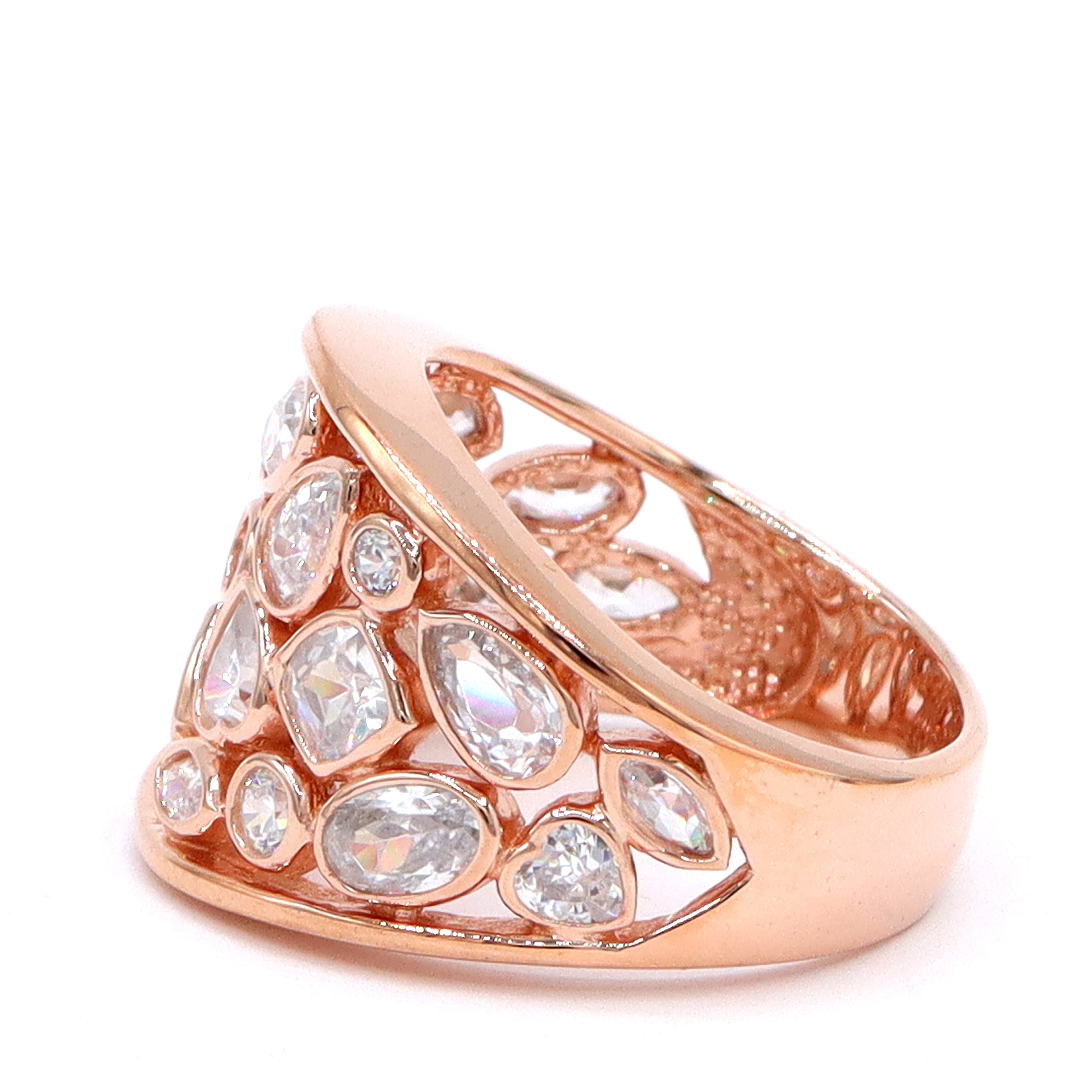 Signity Sterling Silver Multi Shape Cubic Zirconia Ring CANNOT BE RESIZED