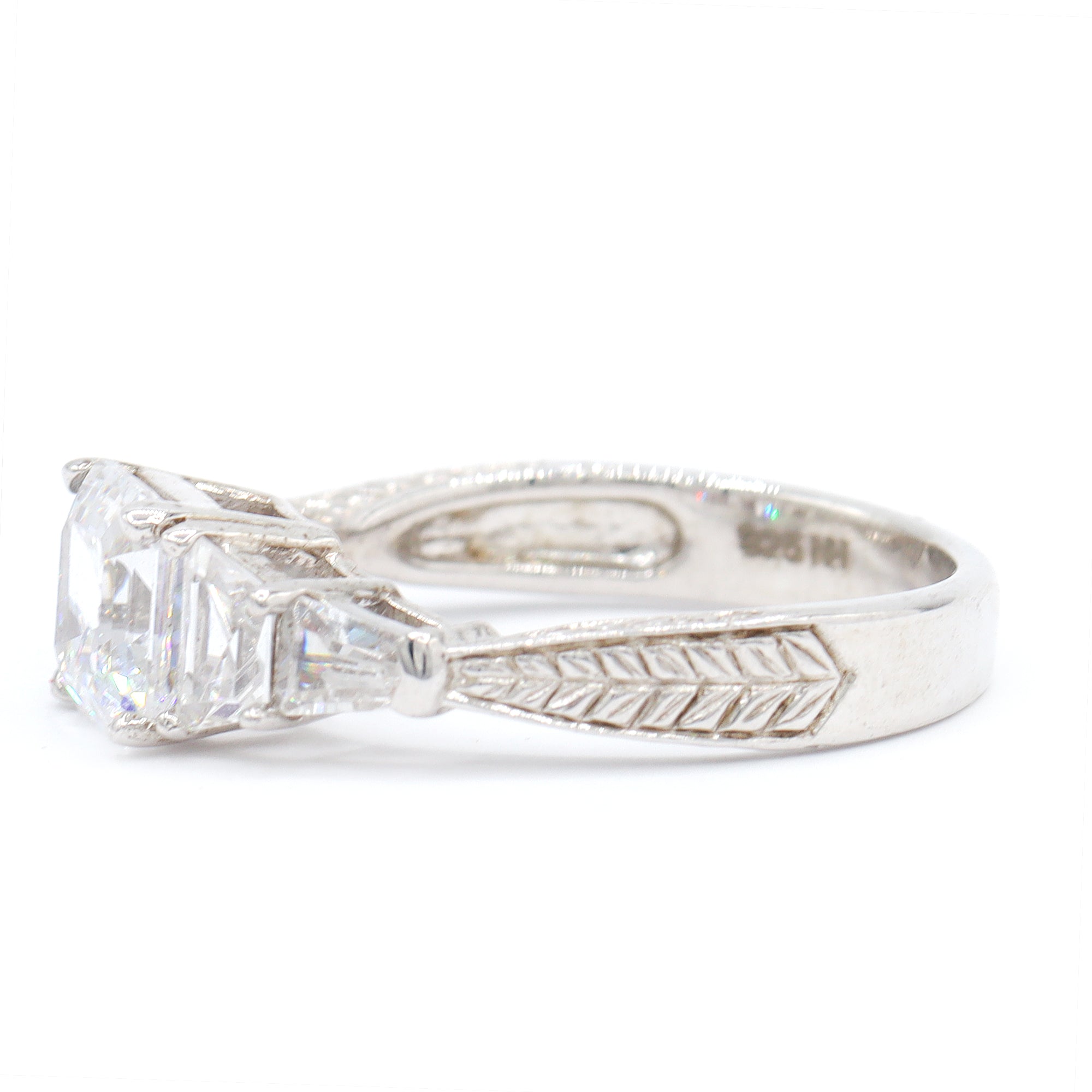 Signity Sterling Silver Cubic Zirconia Five Stone Ring CANNOT BE RESIZED