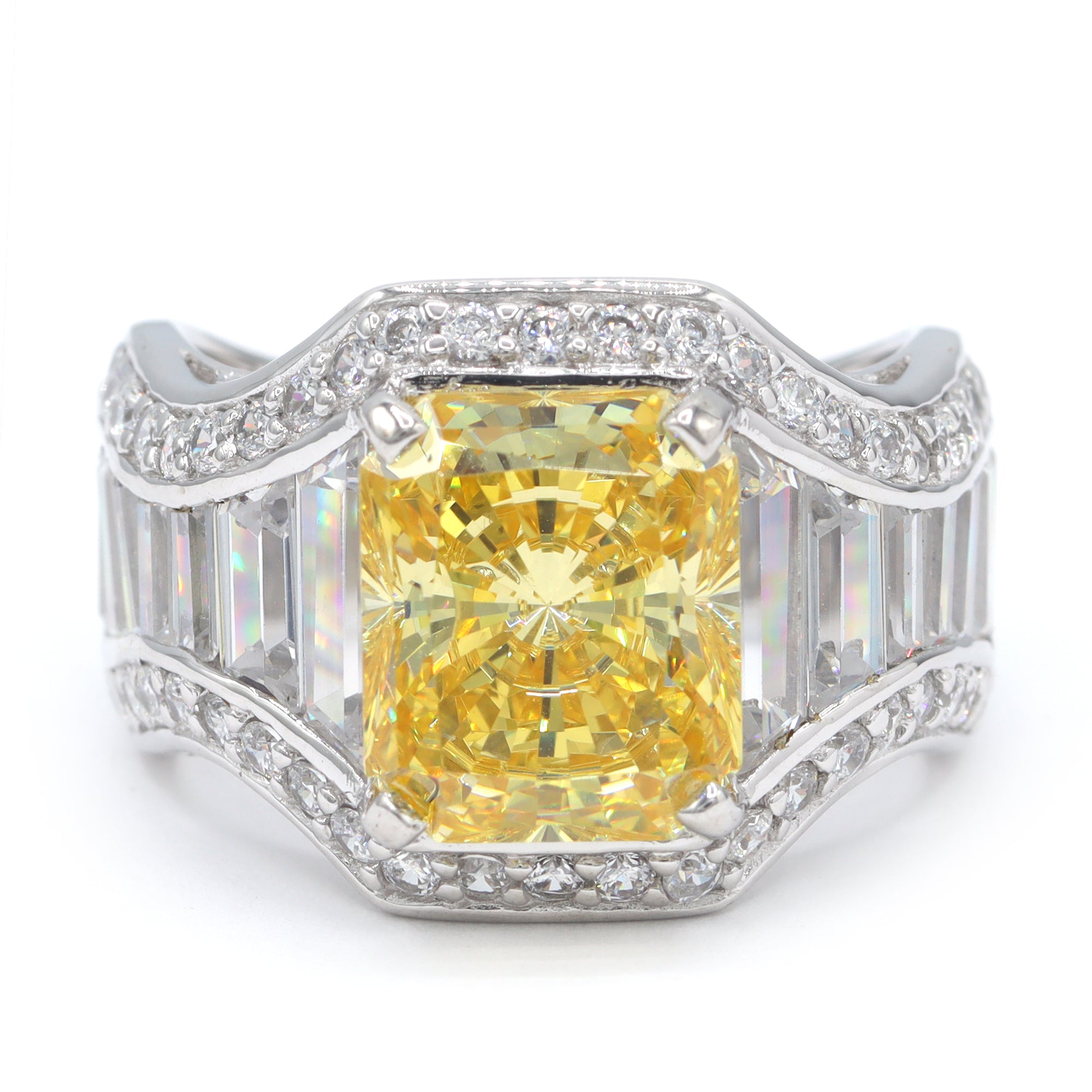 Signity Sterling Silver Yellow Cubic Zirconia Ring CANNOT BE RESIZED