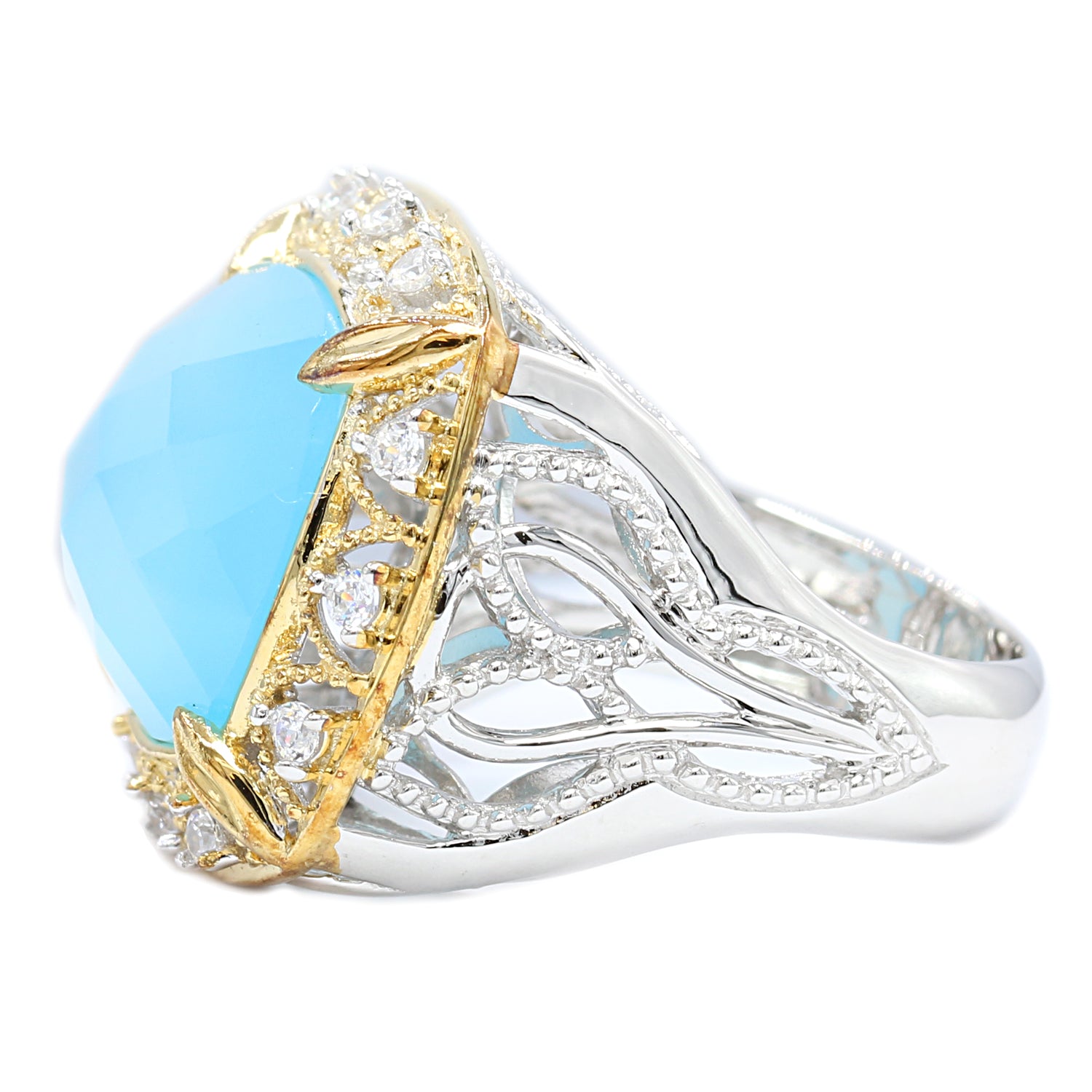 Gems en Vogue 8.74ctw Choice of Chalcedony Ring