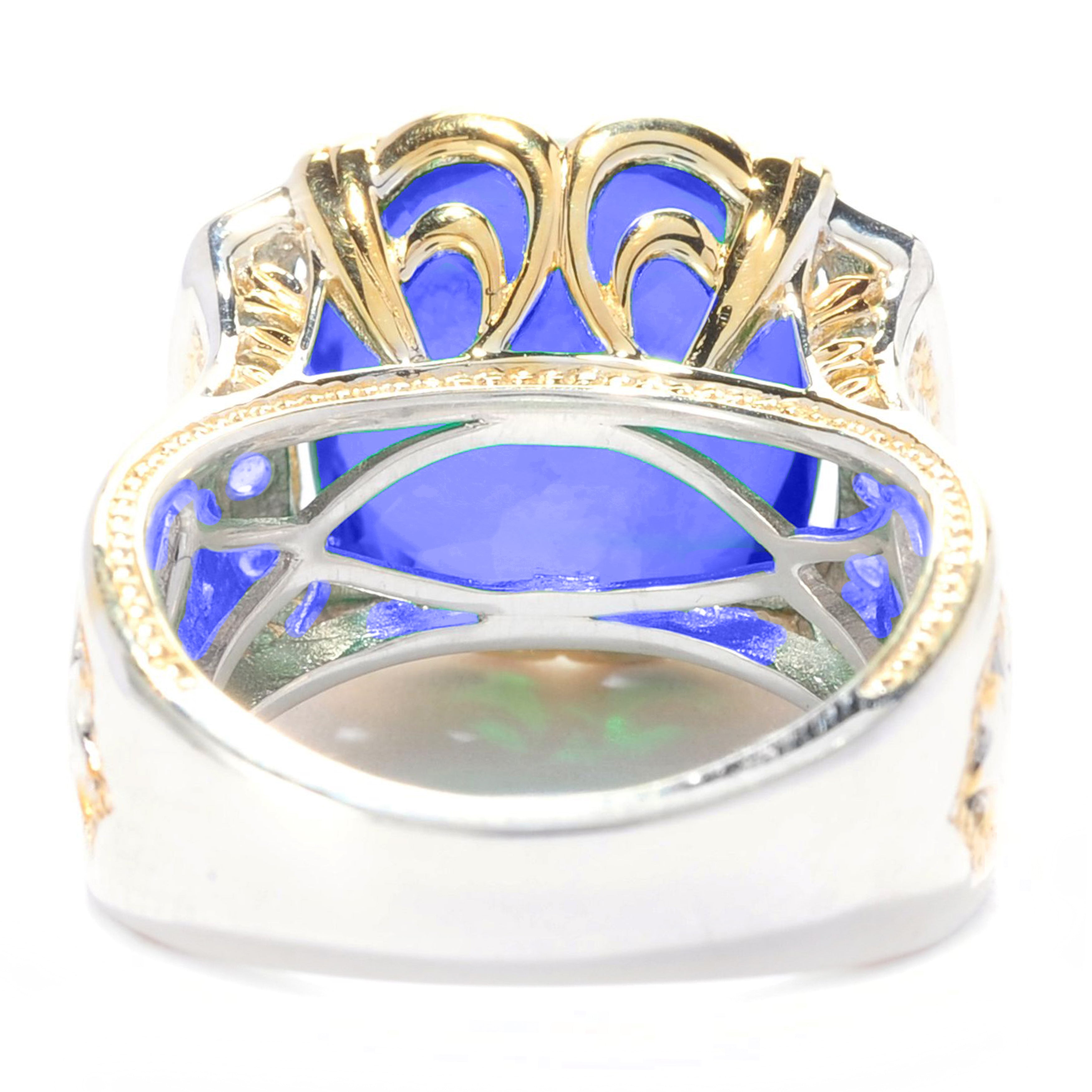 Gems en Vogue Choice of Color Quartz Doublet & Precious Gemstone Ring