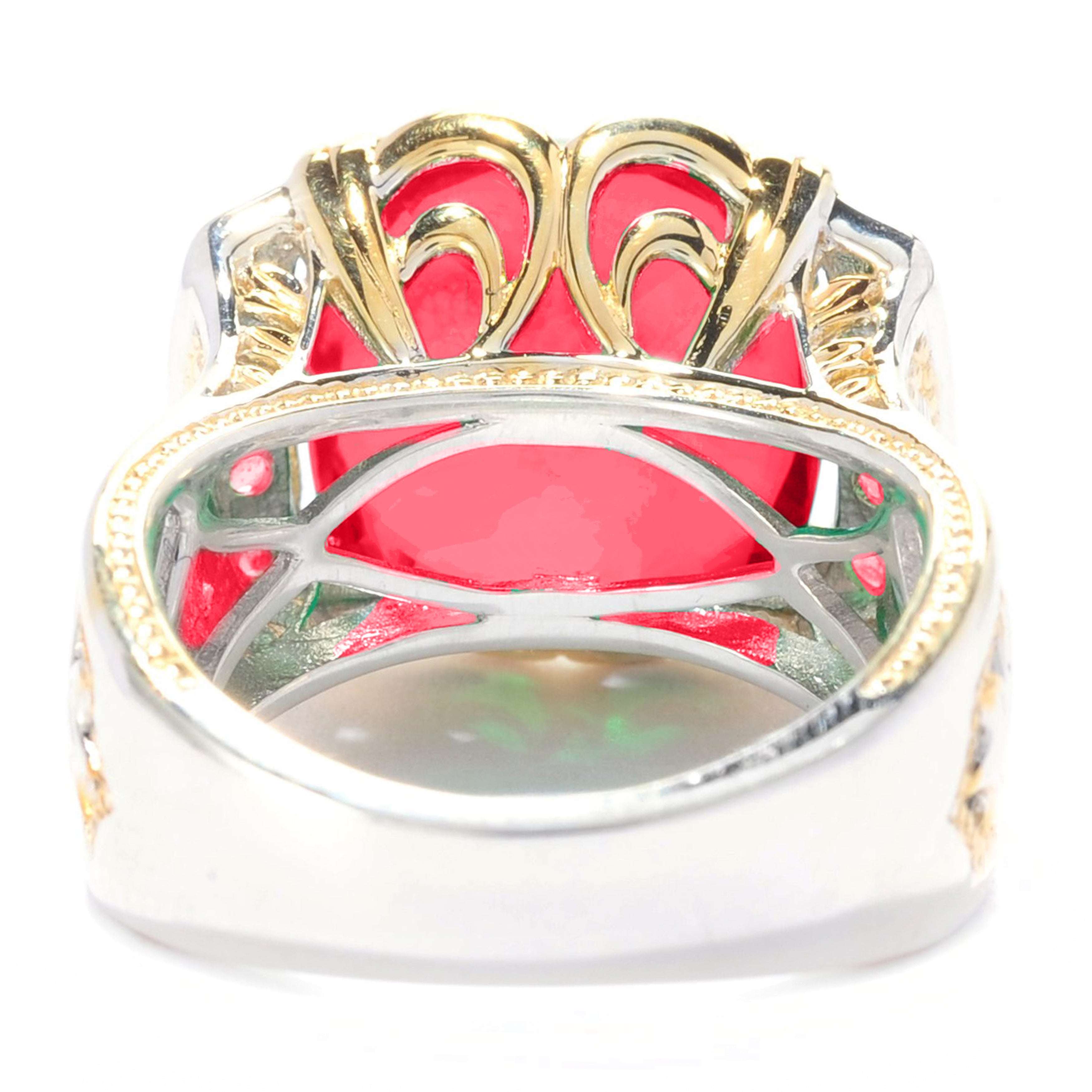 Gems en Vogue Choice of Color Quartz Doublet & Precious Gemstone Ring
