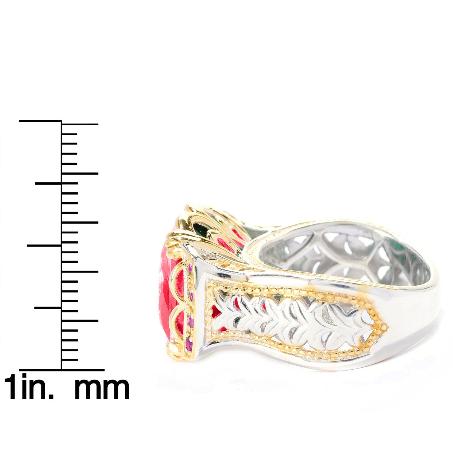 Gems en Vogue Choice of Color Quartz Doublet & Precious Gemstone Ring