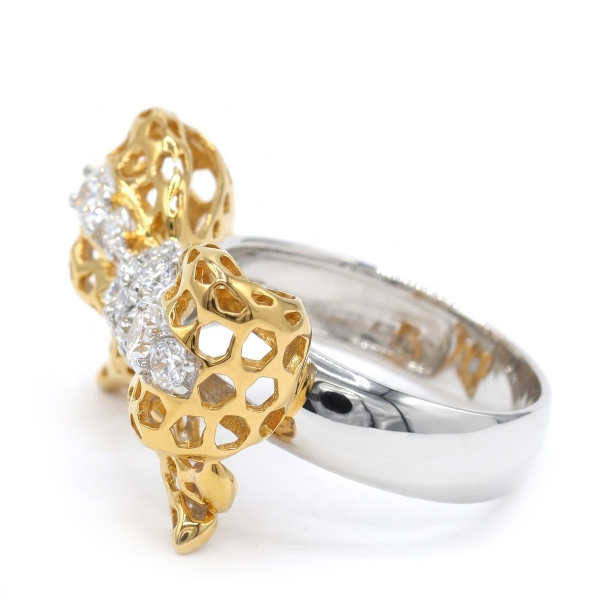 Bague Signity en argent sterling avec oxydes de zirconium ronds et baguettes - NE PEUT PAS ÊTRE REDIMENSIONNÉE.