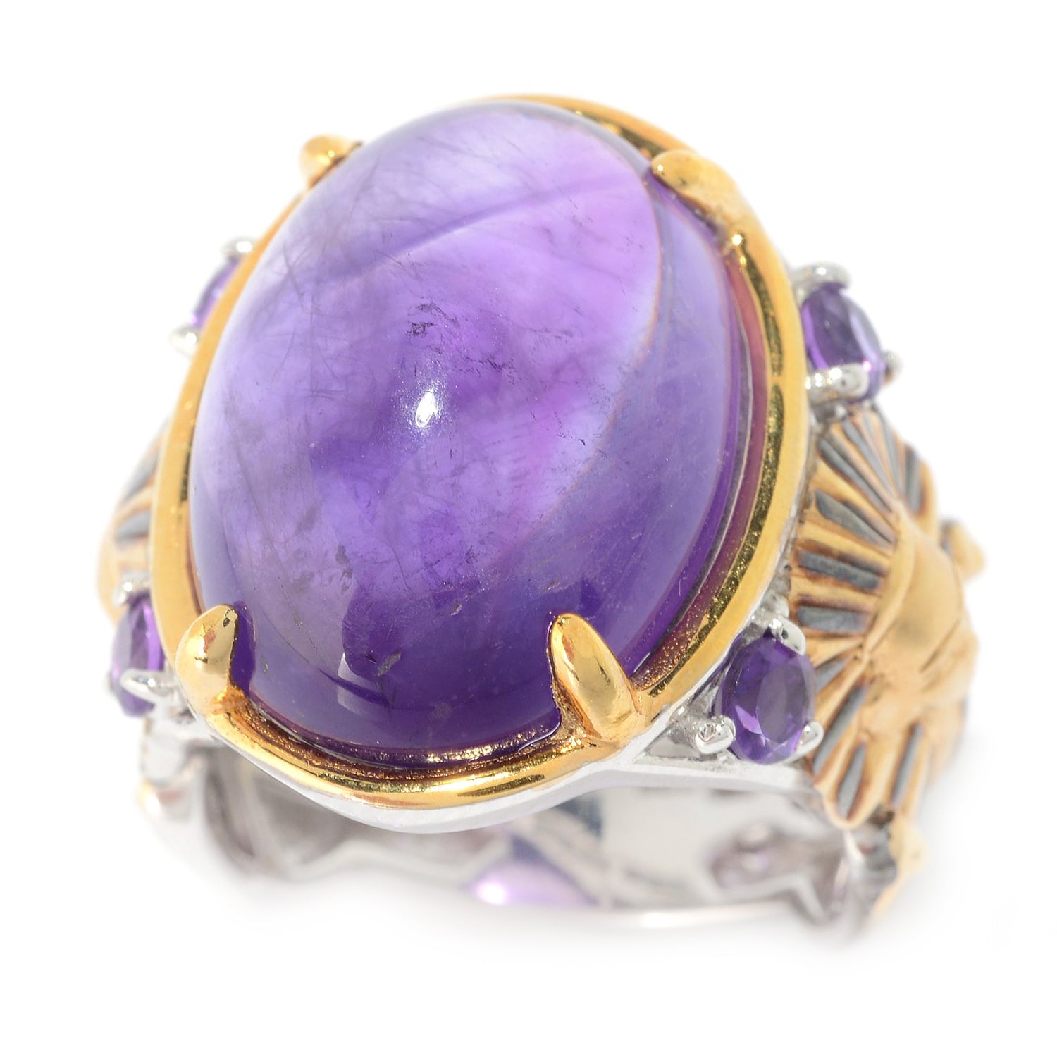 Gems en Vogue African Amethyst Egyptian Ring