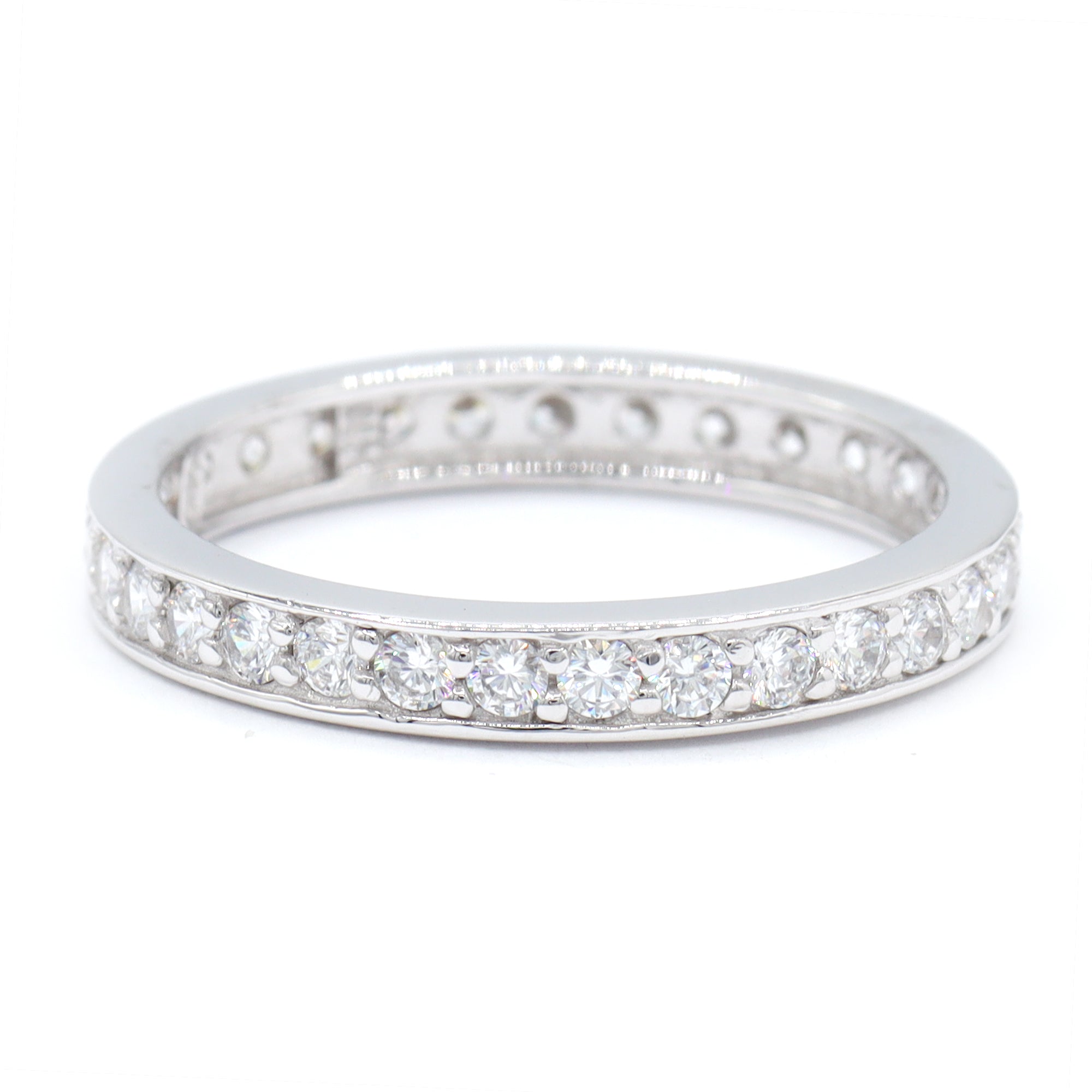 Signity Sterling Silver Cubic Zirconia Eternity Band Ring CANNOT BE RESIZED