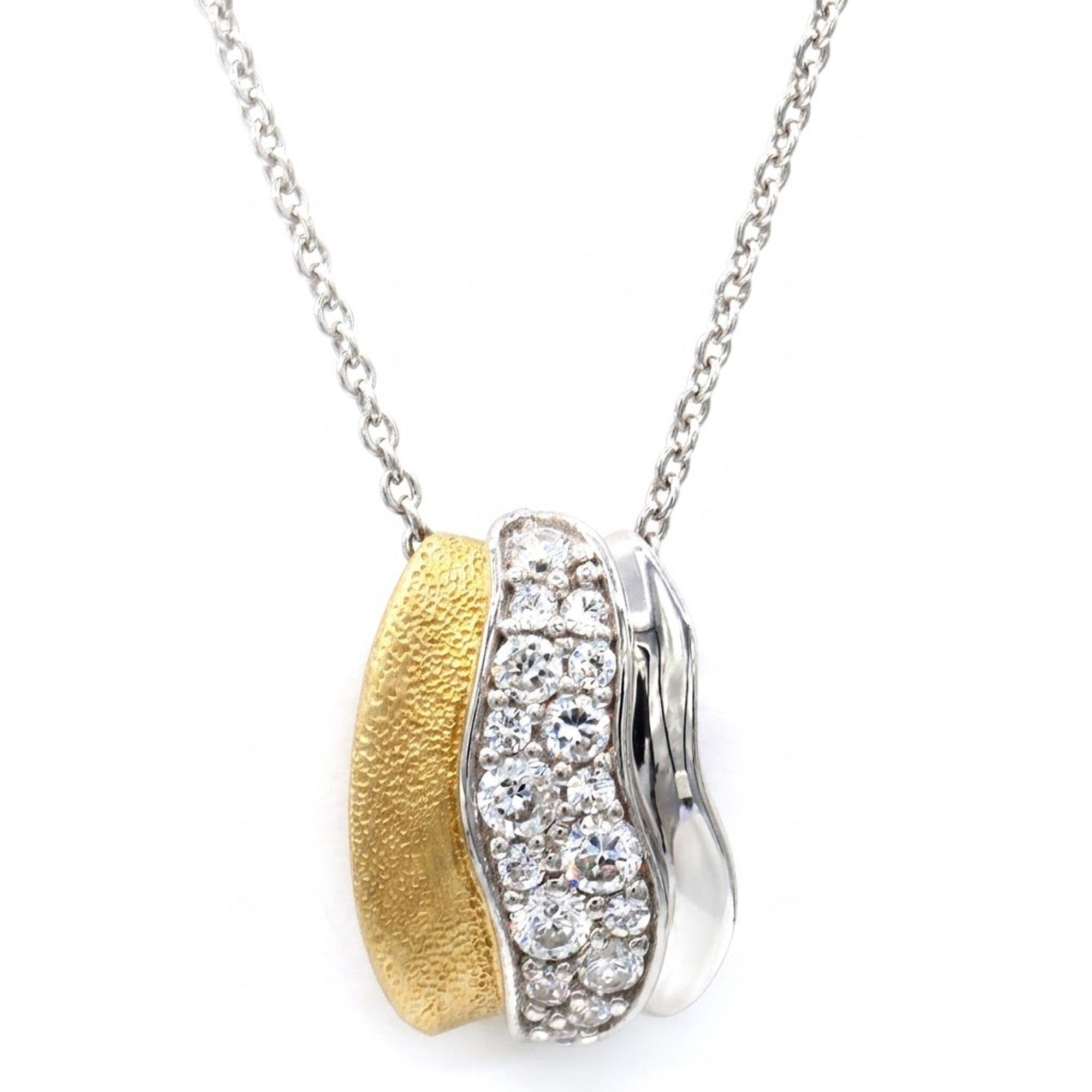 Signity Sterling Silver Choice of Color Cubic Zirconia Pendant CHAIN NOT INCLUDED