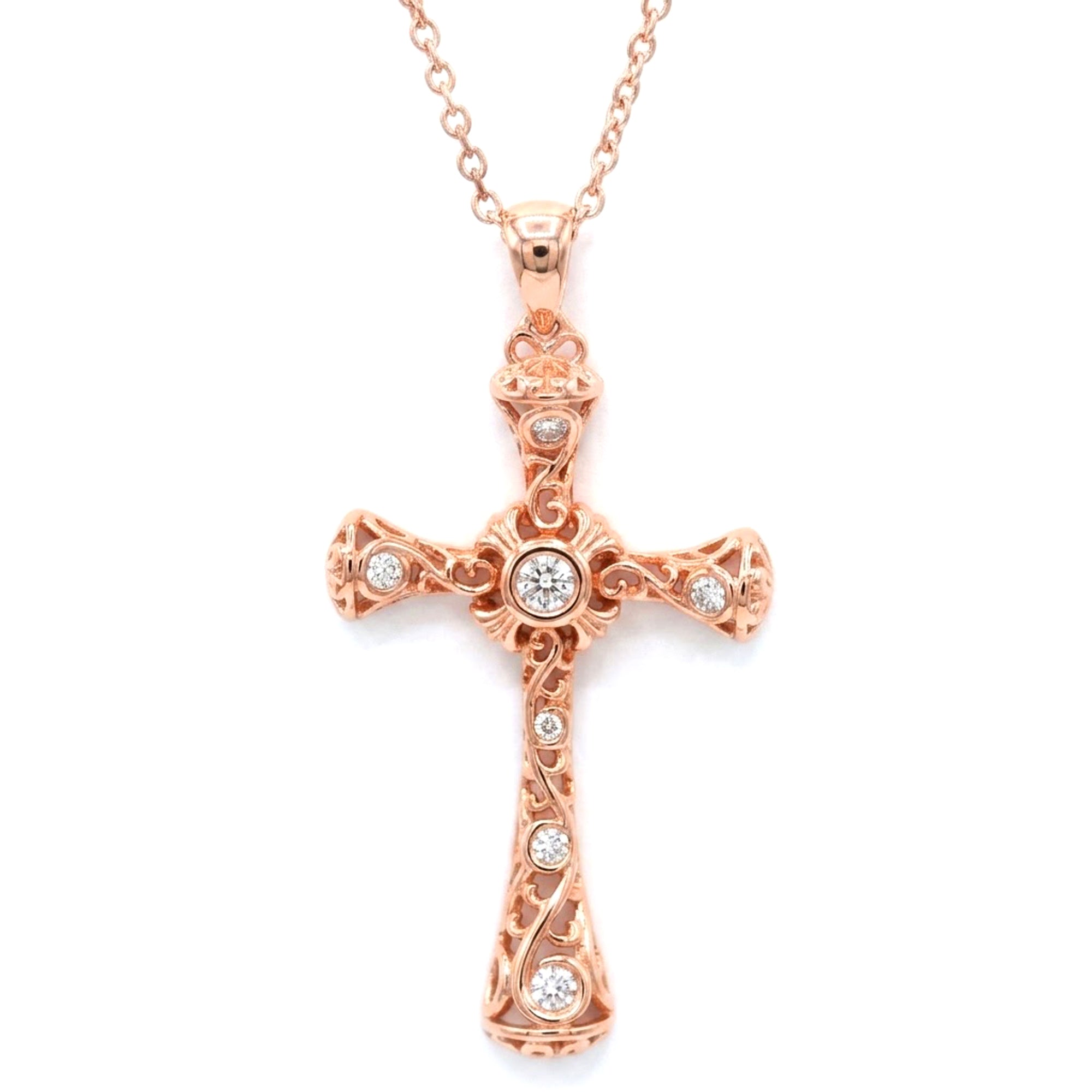 Signity Sterling Silver Cubic Zirconia Cross Pendant CHAIN NOT INCLUDED