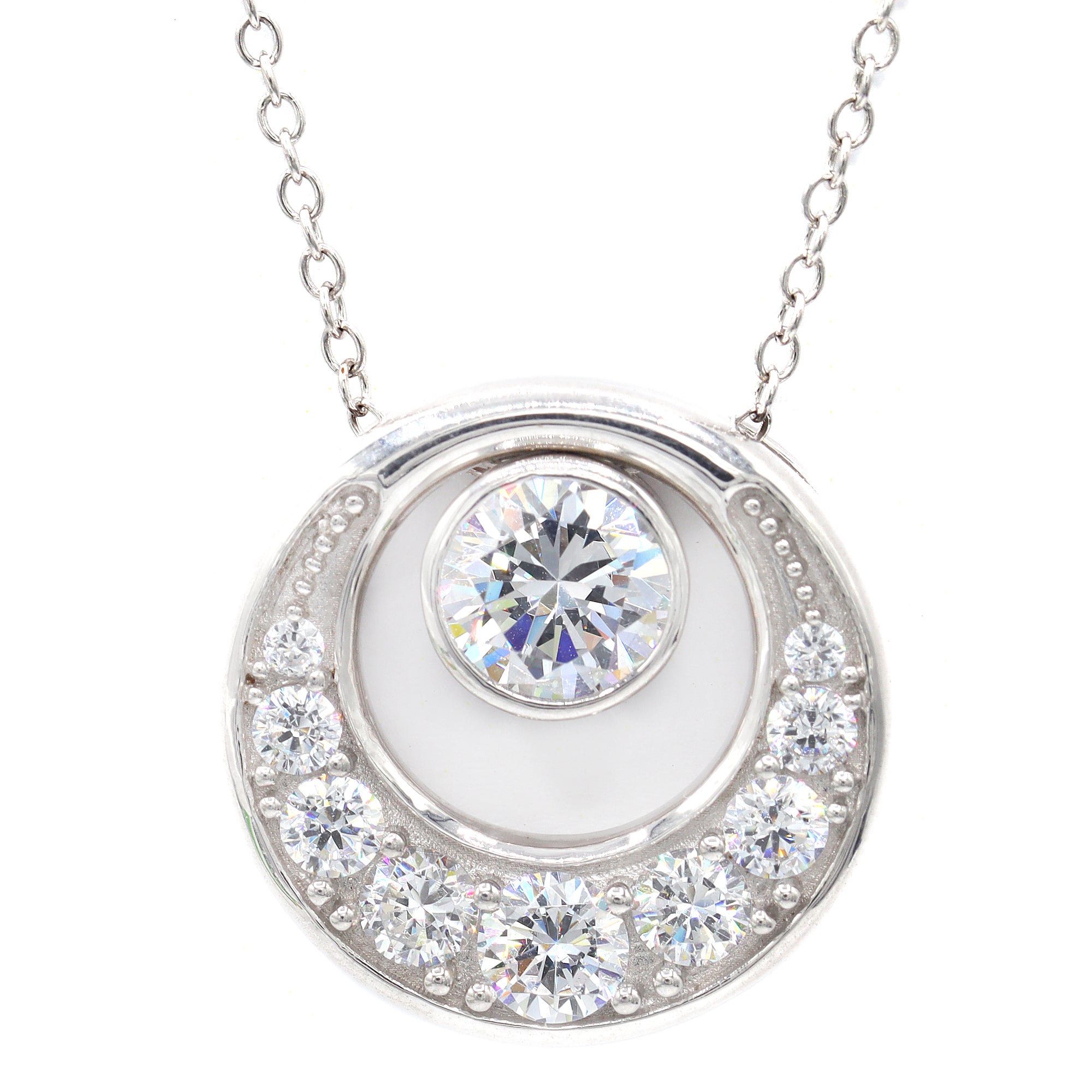Signity Sterling Silver Cubic Zirconia Changeable Pendant CHAIN NOT INCLUDED
