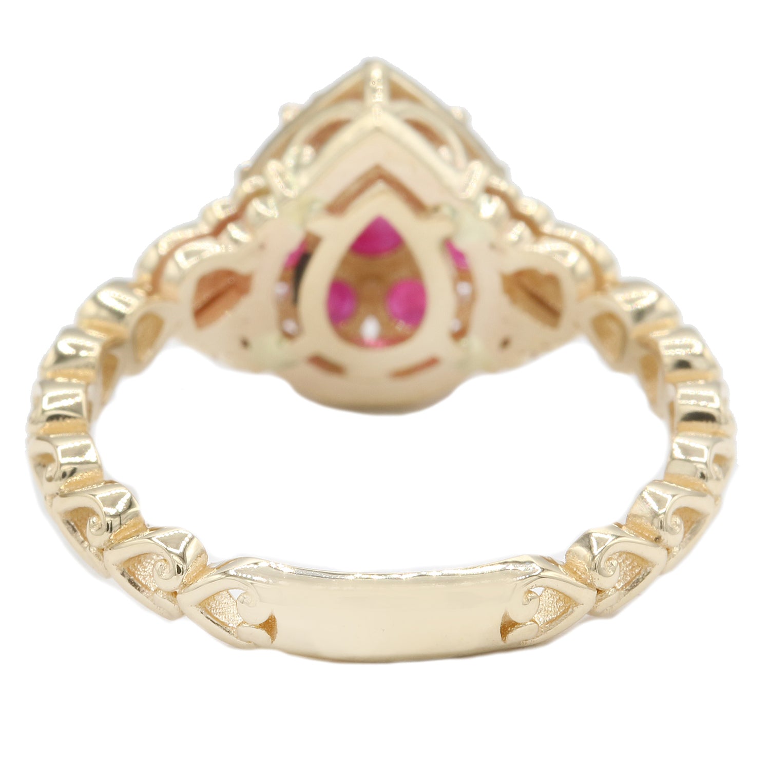Gems en Vogue 14K Yellow Gold 0.95ctw Ruby & Diamond Ring