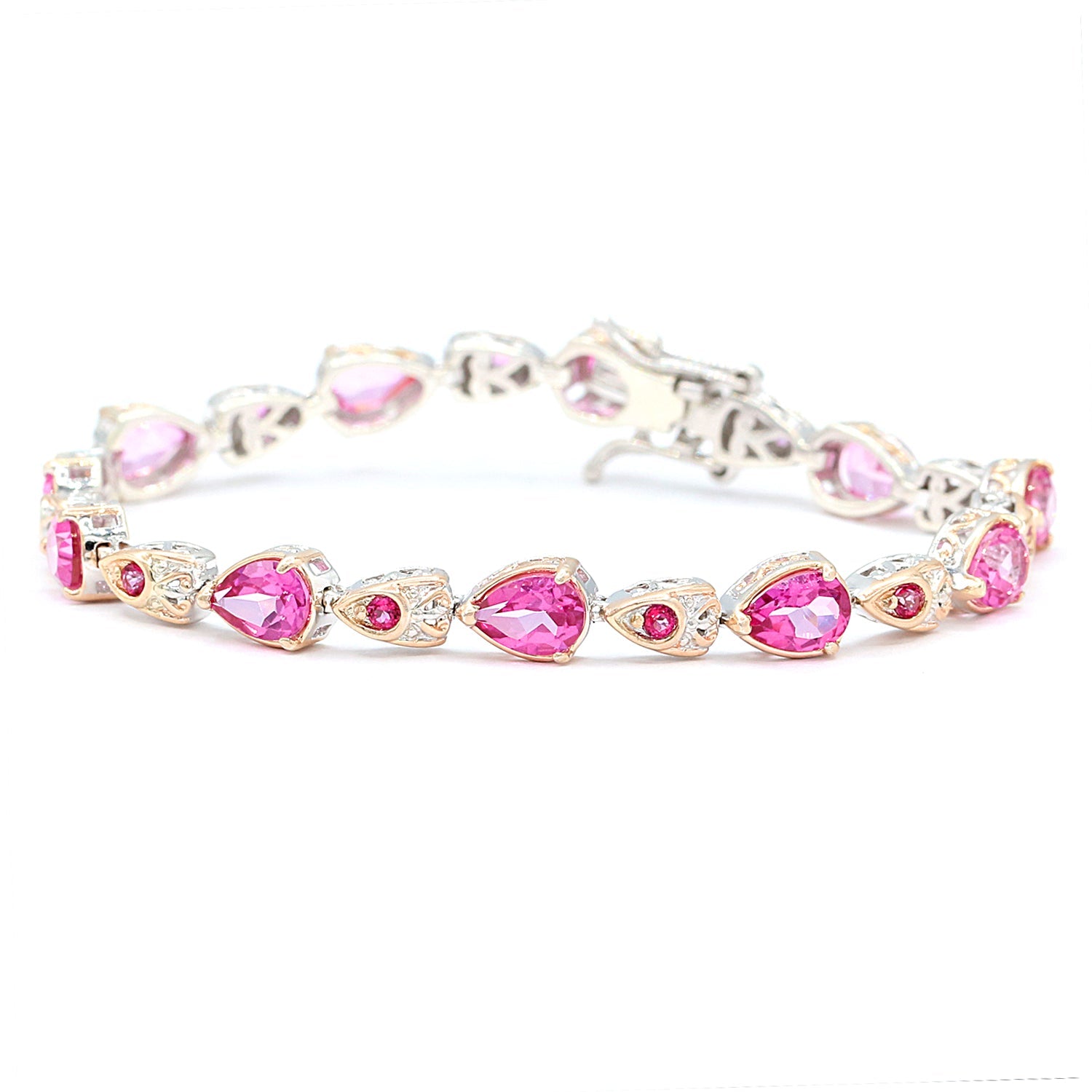 Pink topaz tennis on sale bracelet