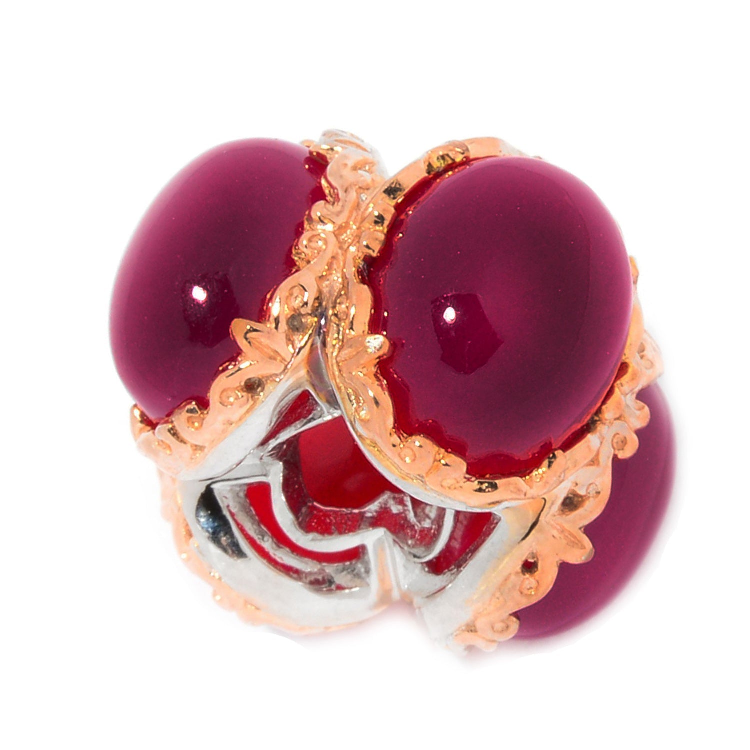 Gems en Vogue Chalcedony 4-Stone Slide-on Charm