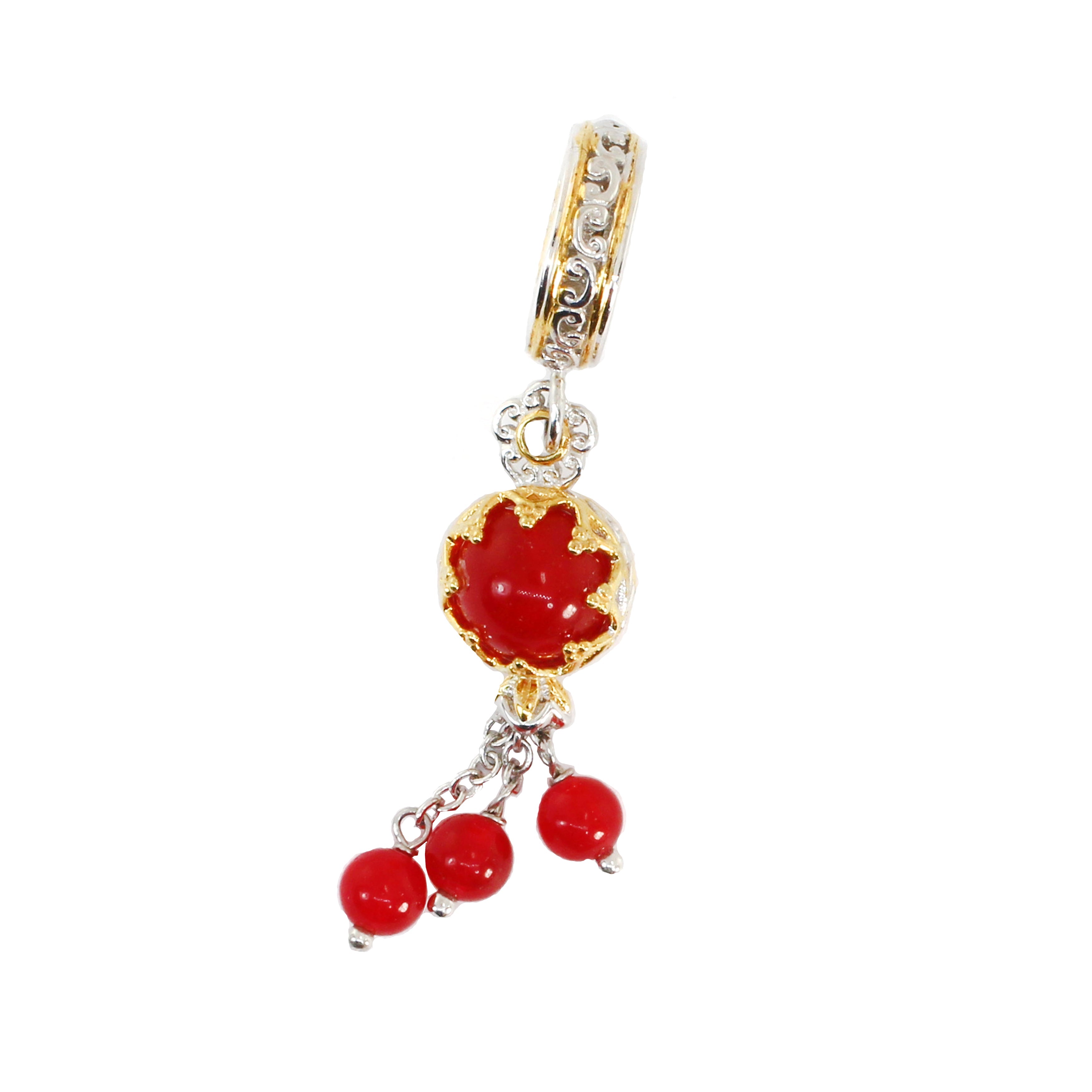 Gems en Vogue Choice of Chalcedony Bead Drop Dangle Charm