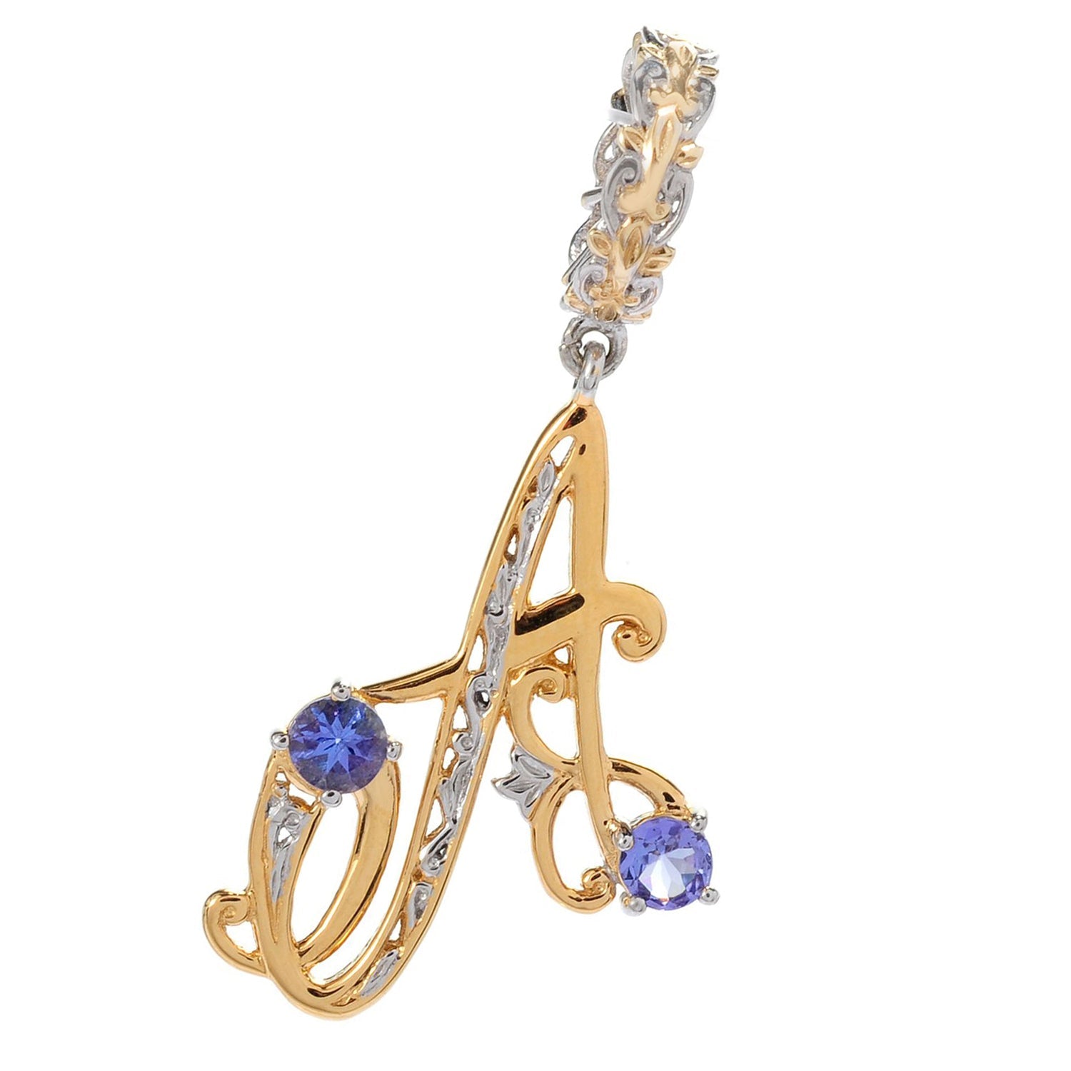 Gems en Vogue Emerald Initial Drop Charm (Tanzanite is sold out)