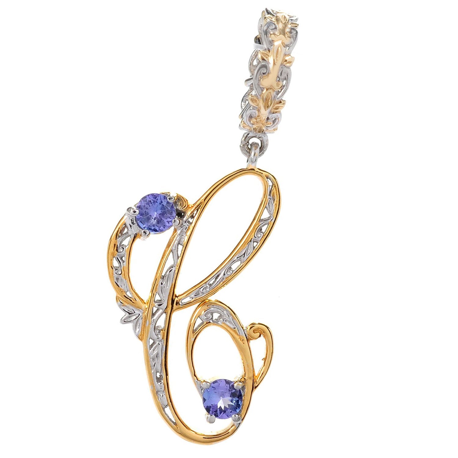 Gems en Vogue Emerald Initial Drop Charm (Tanzanite is sold out)