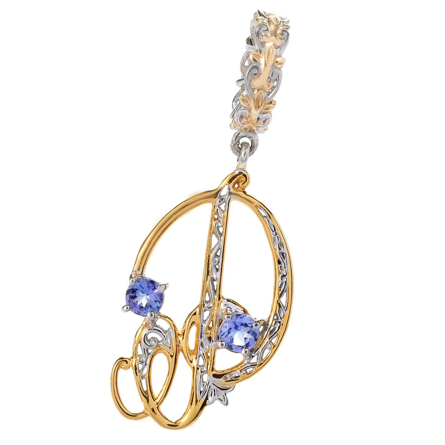 Gems en Vogue Emerald Initial Drop Charm (Tanzanite is sold out)