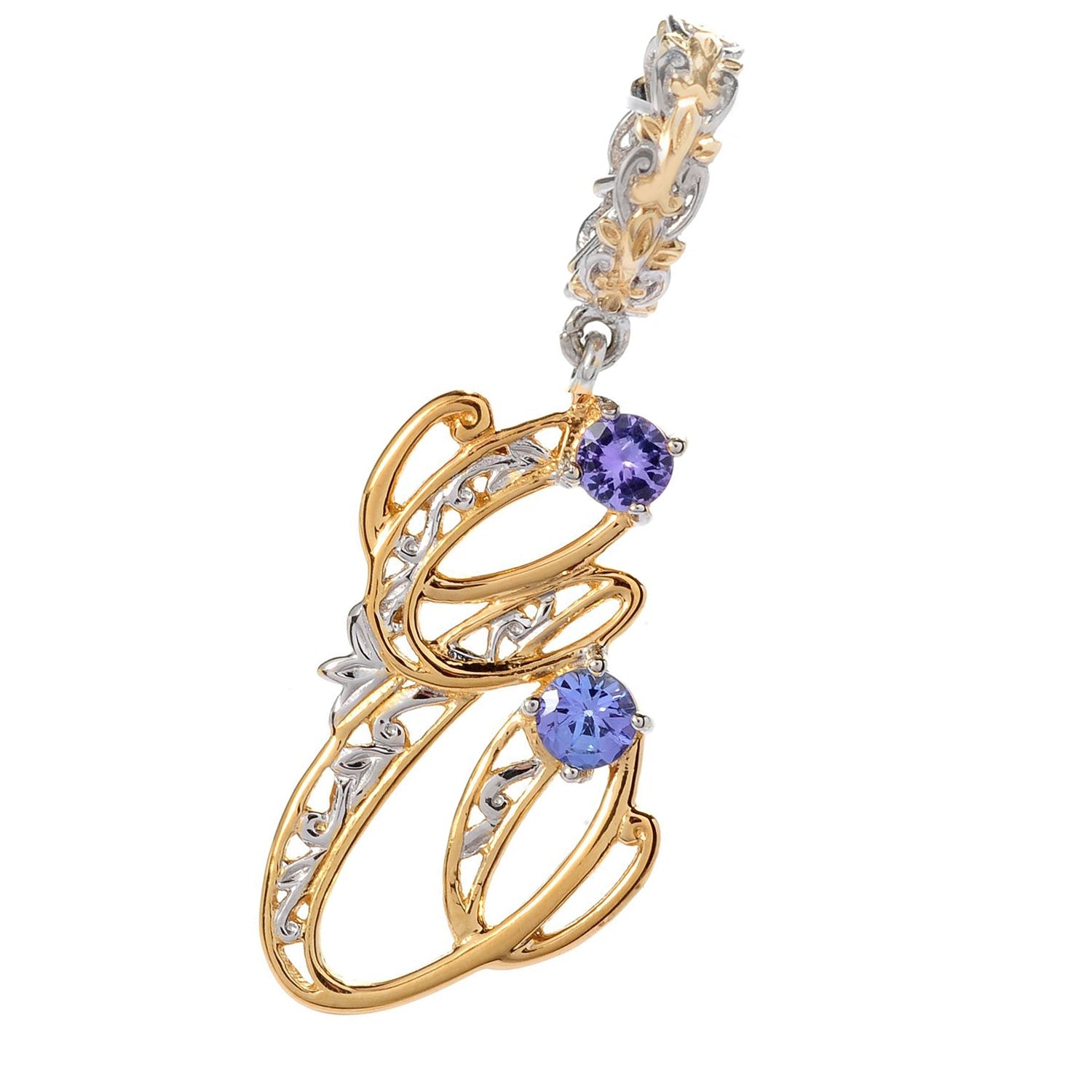 Gems en Vogue Emerald Initial Drop Charm (Tanzanite is sold out)