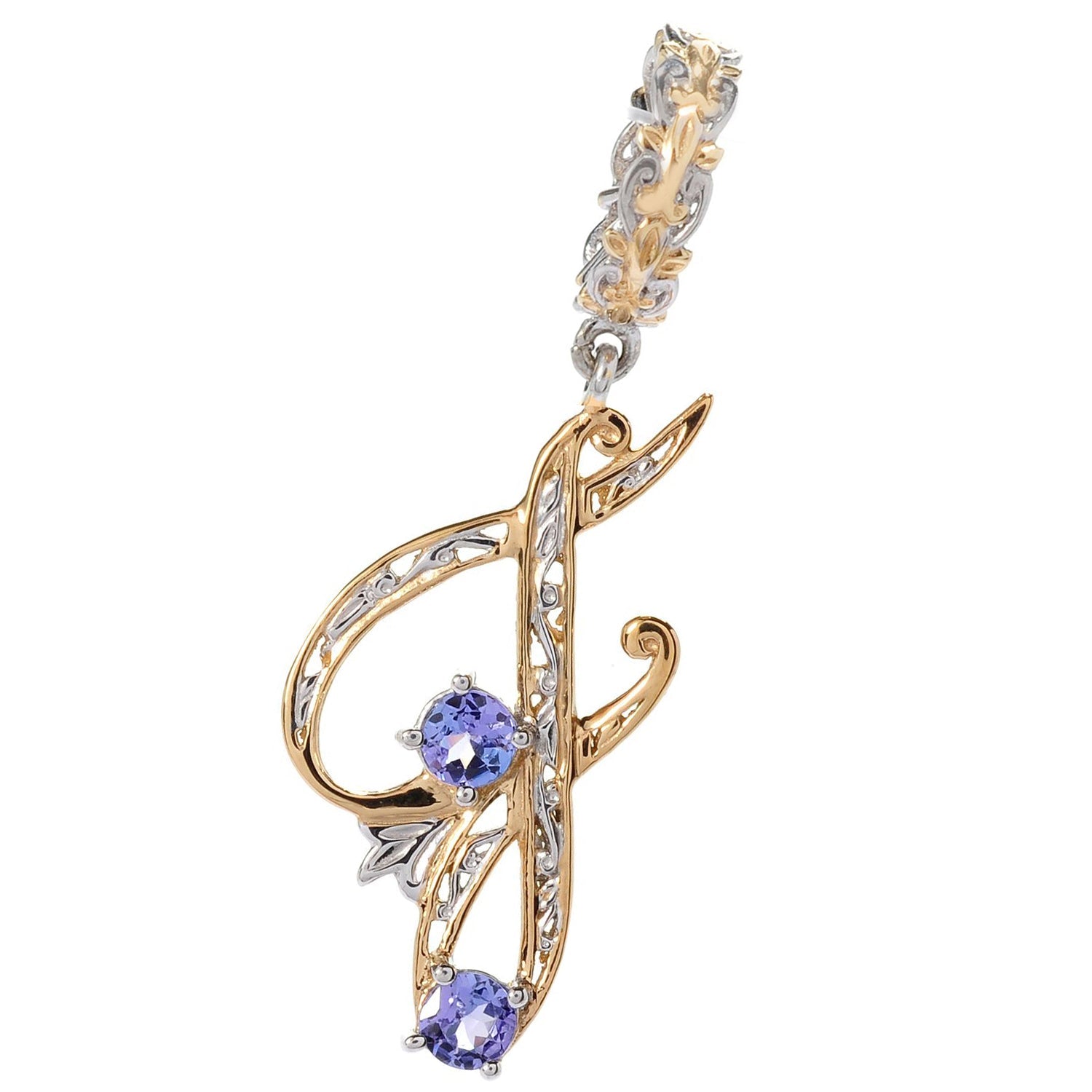 Gems en Vogue Emerald Initial Drop Charm (Tanzanite is sold out)