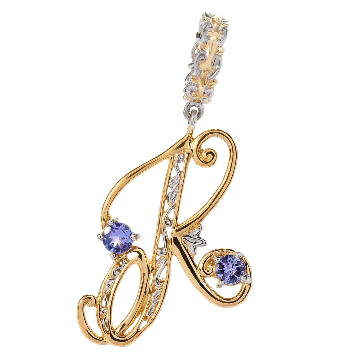 Gems en Vogue Emerald Initial Drop Charm (Tanzanite is sold out)