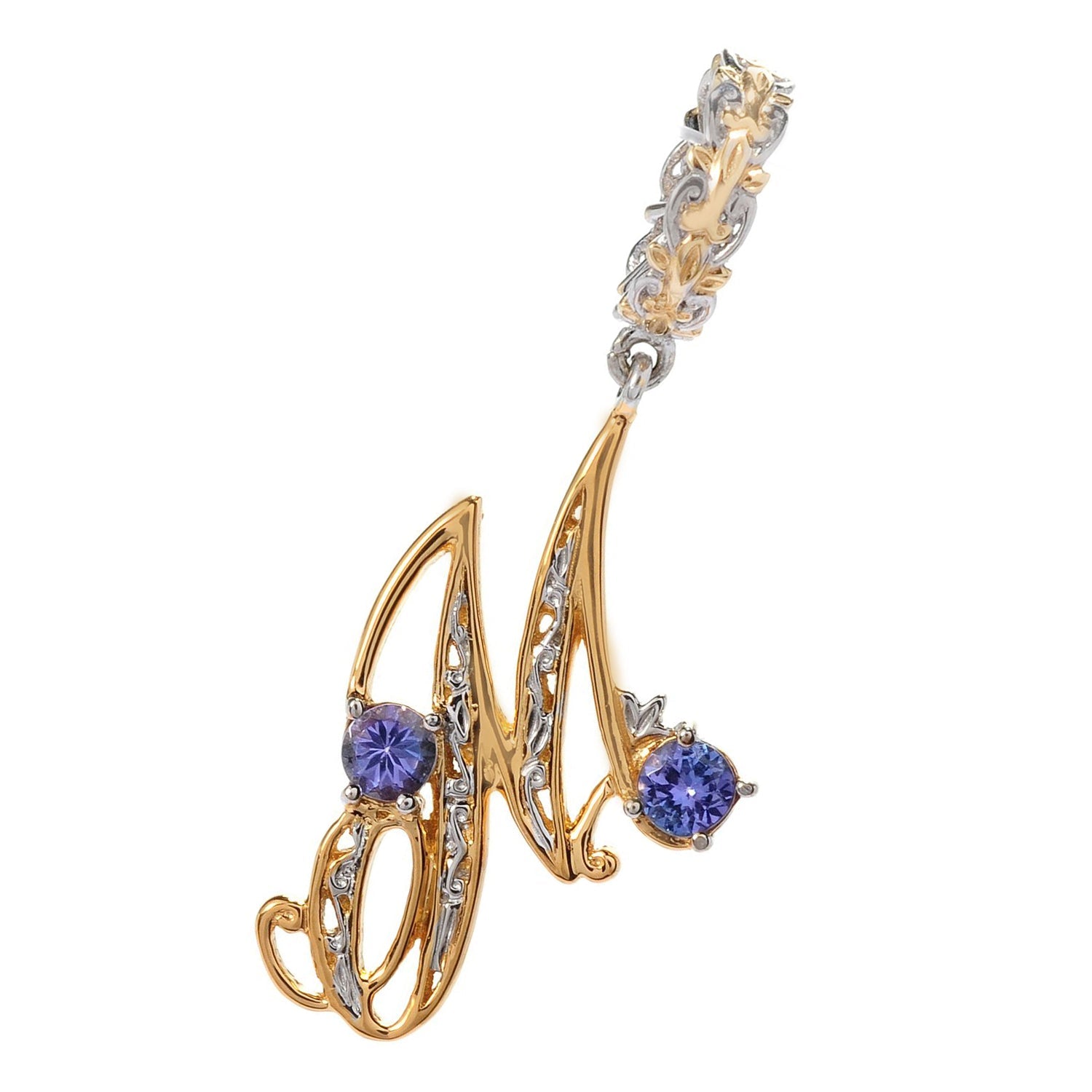 Gems en Vogue Emerald Initial Drop Charm (Tanzanite is sold out)