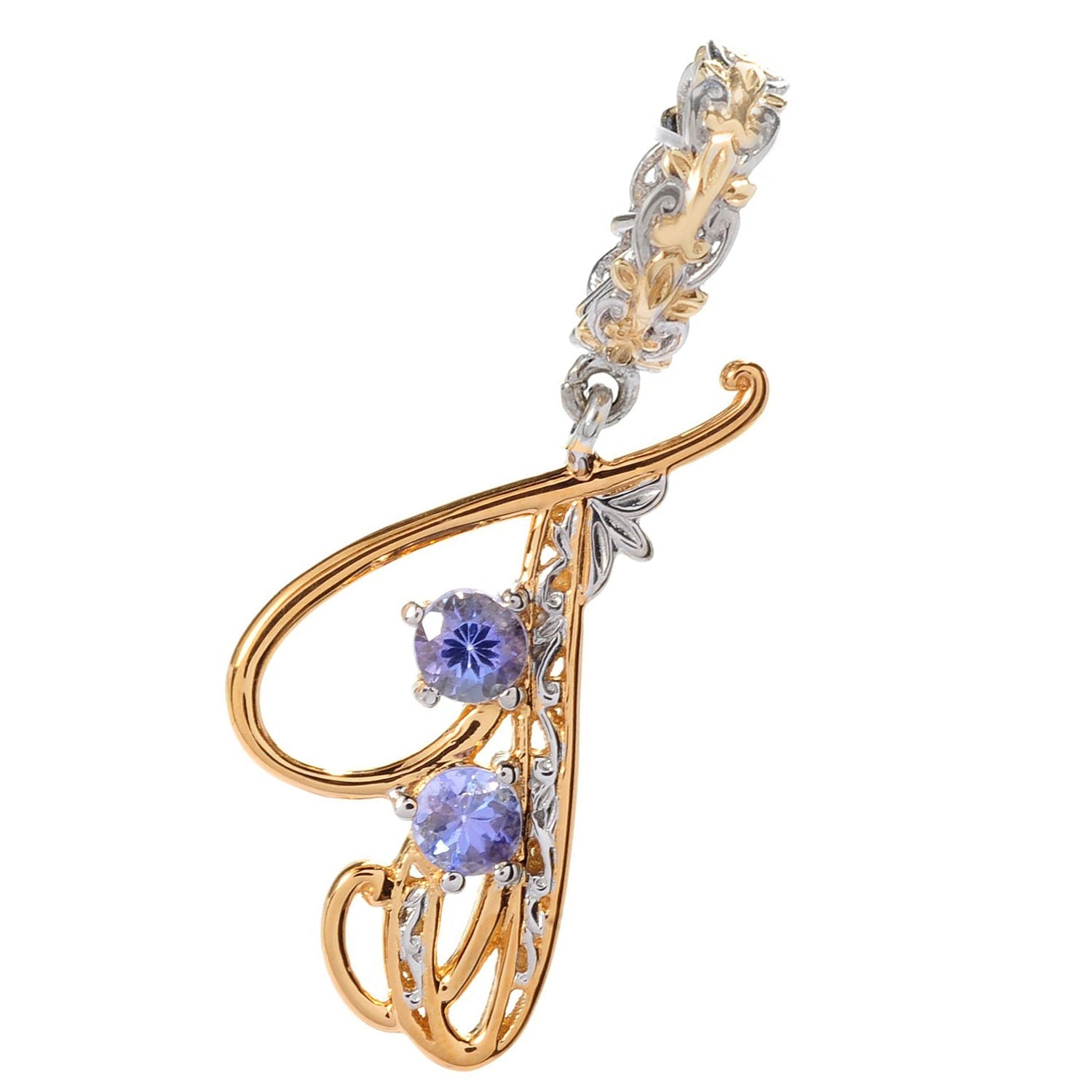 Gems en Vogue Emerald Initial Drop Charm (Tanzanite is sold out)
