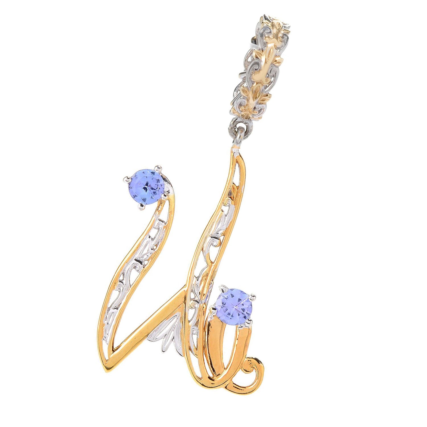 Gems en Vogue Emerald Initial Drop Charm (Tanzanite is sold out)