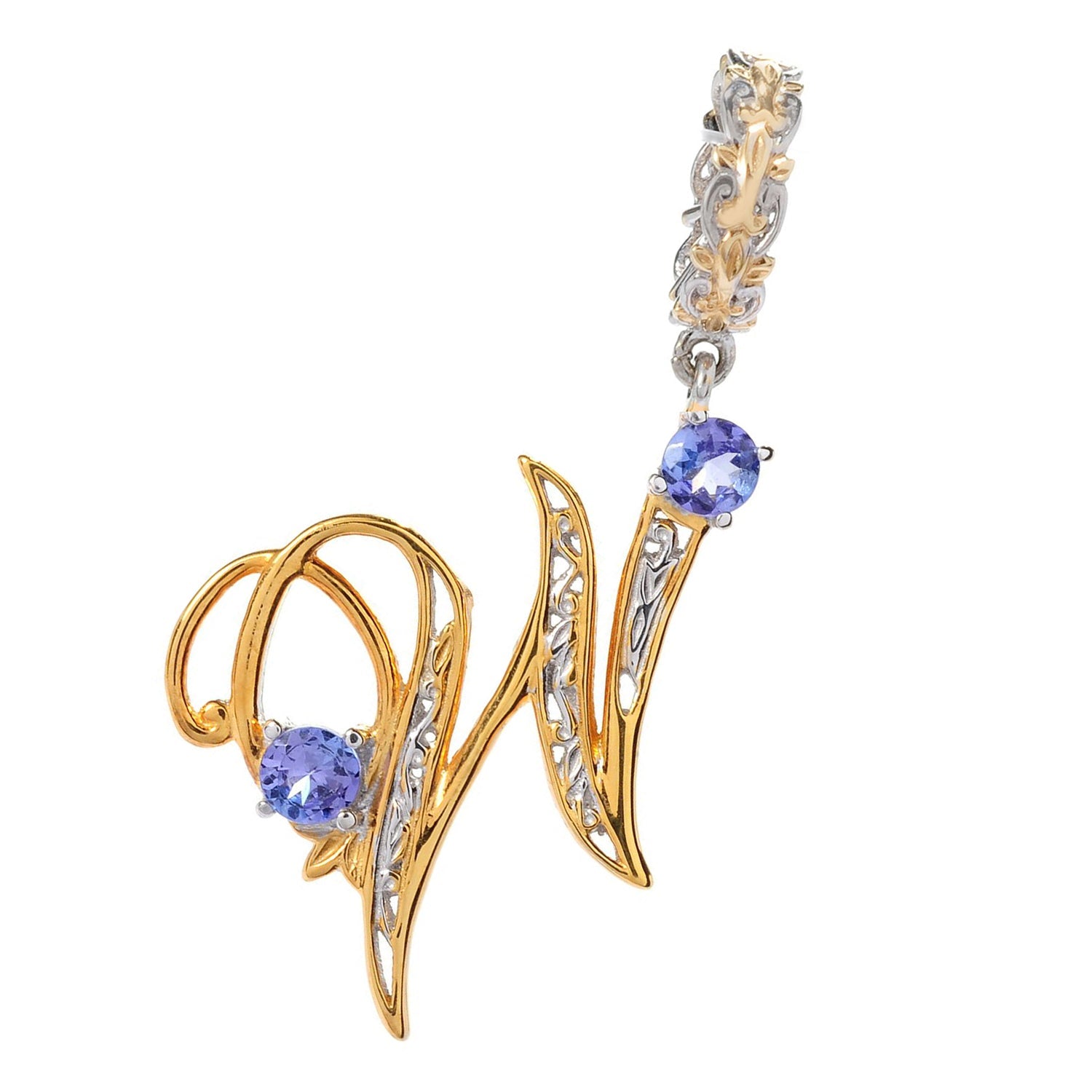 Gems en Vogue Emerald Initial Drop Charm (Tanzanite is sold out)