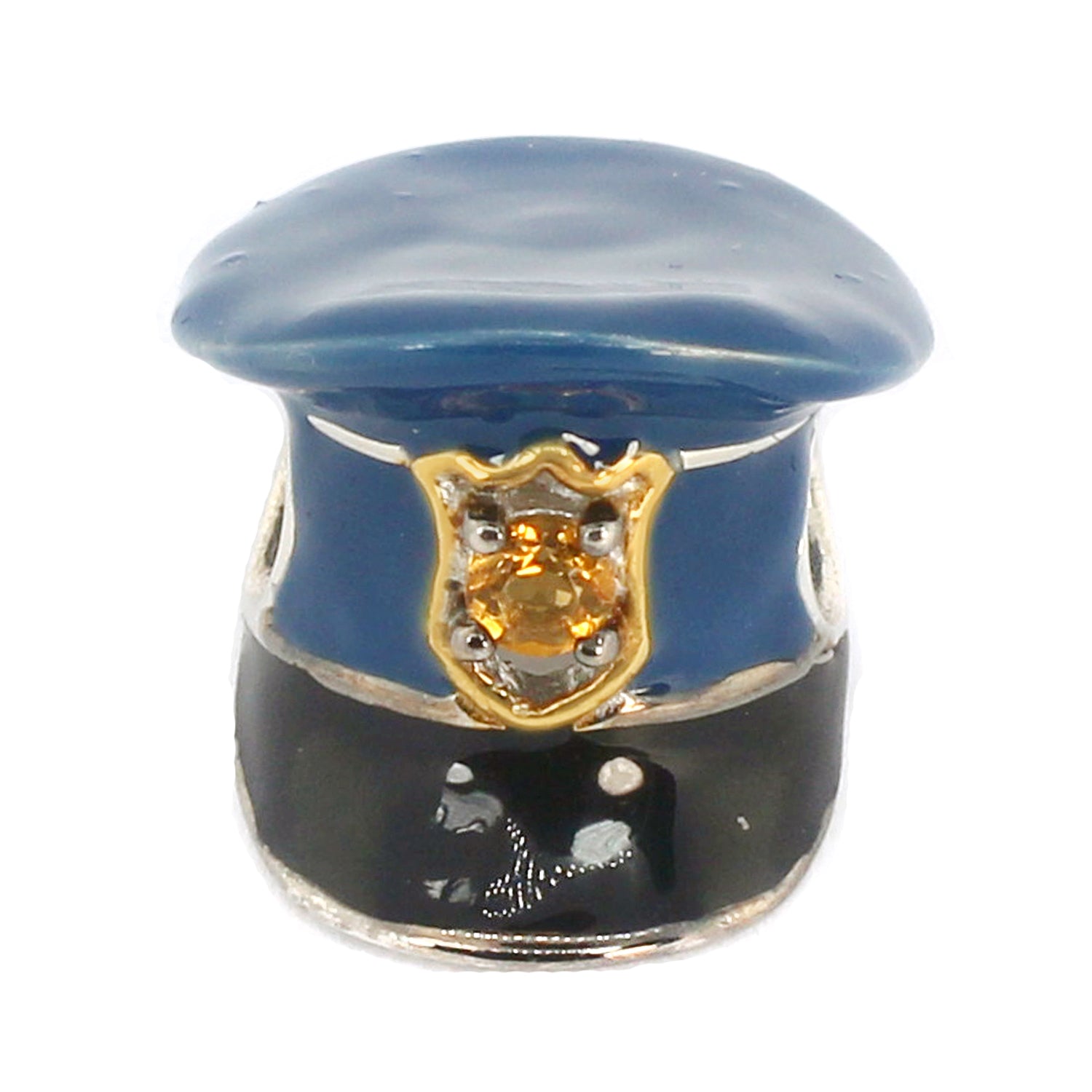 Gems en Vogue "Heroes" Gemstone & Enamel Helmet Slide-on Charm