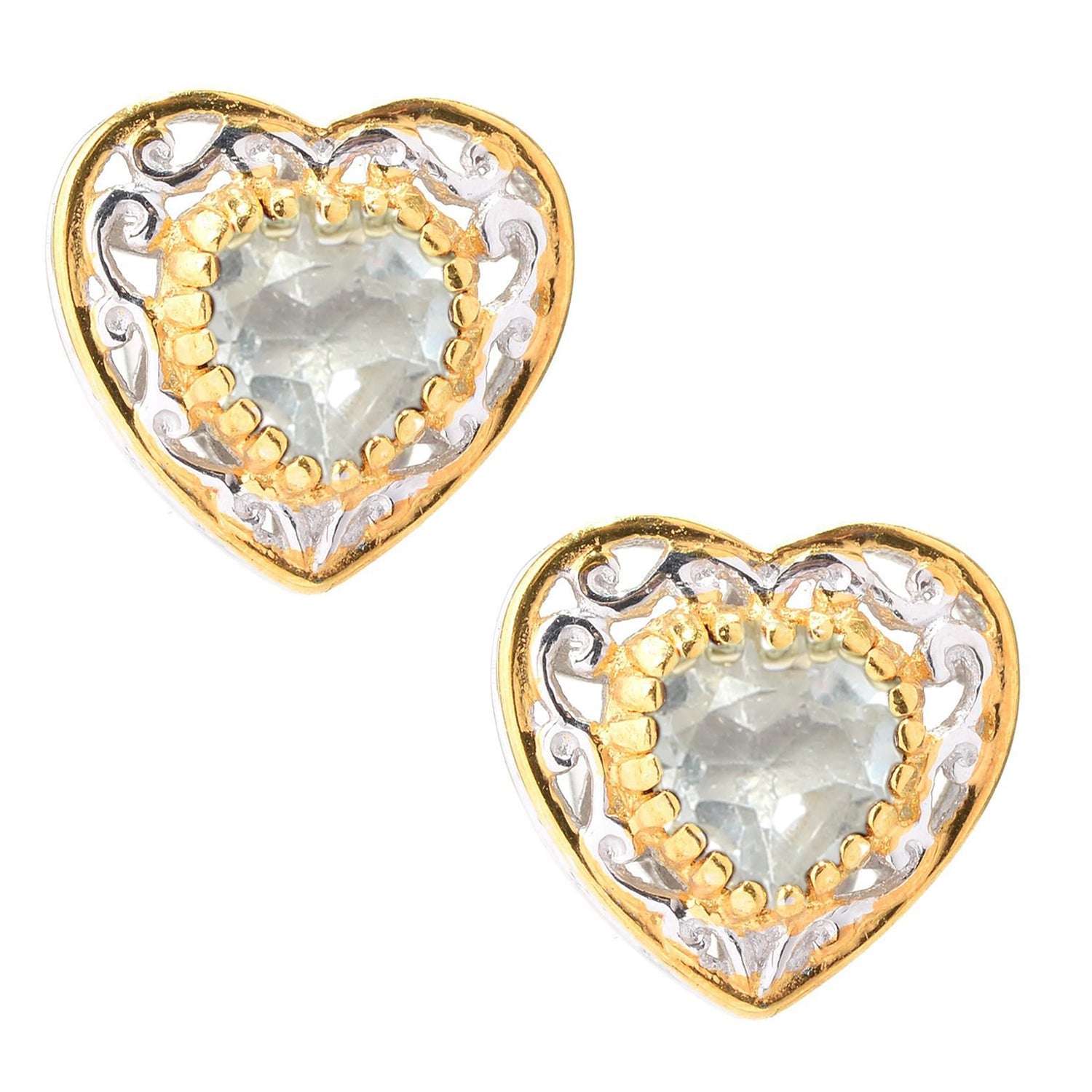 Gems en Vogue Choice of Birthstone Heart Shaped Stud Earrings