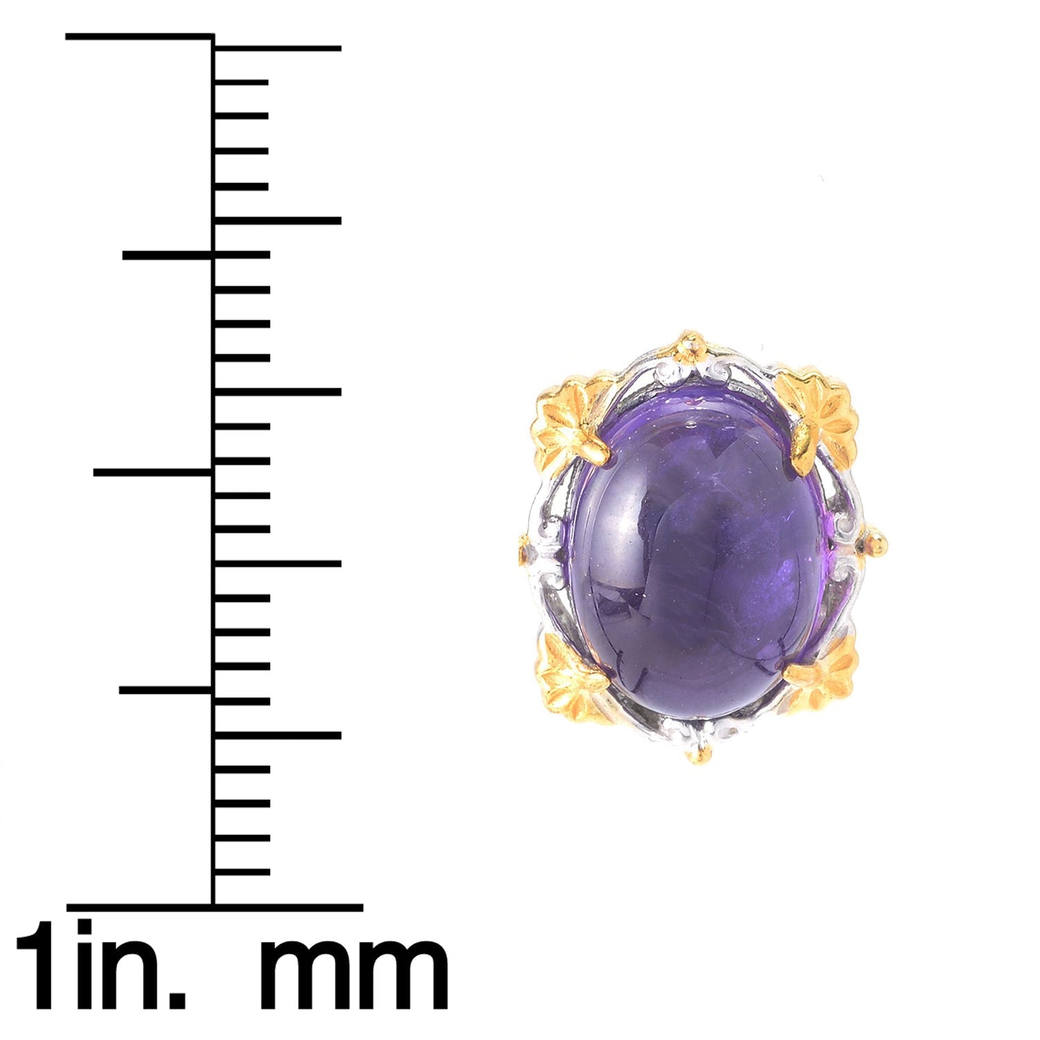 Gems en Vogue Oval Gemstone Button Earrings