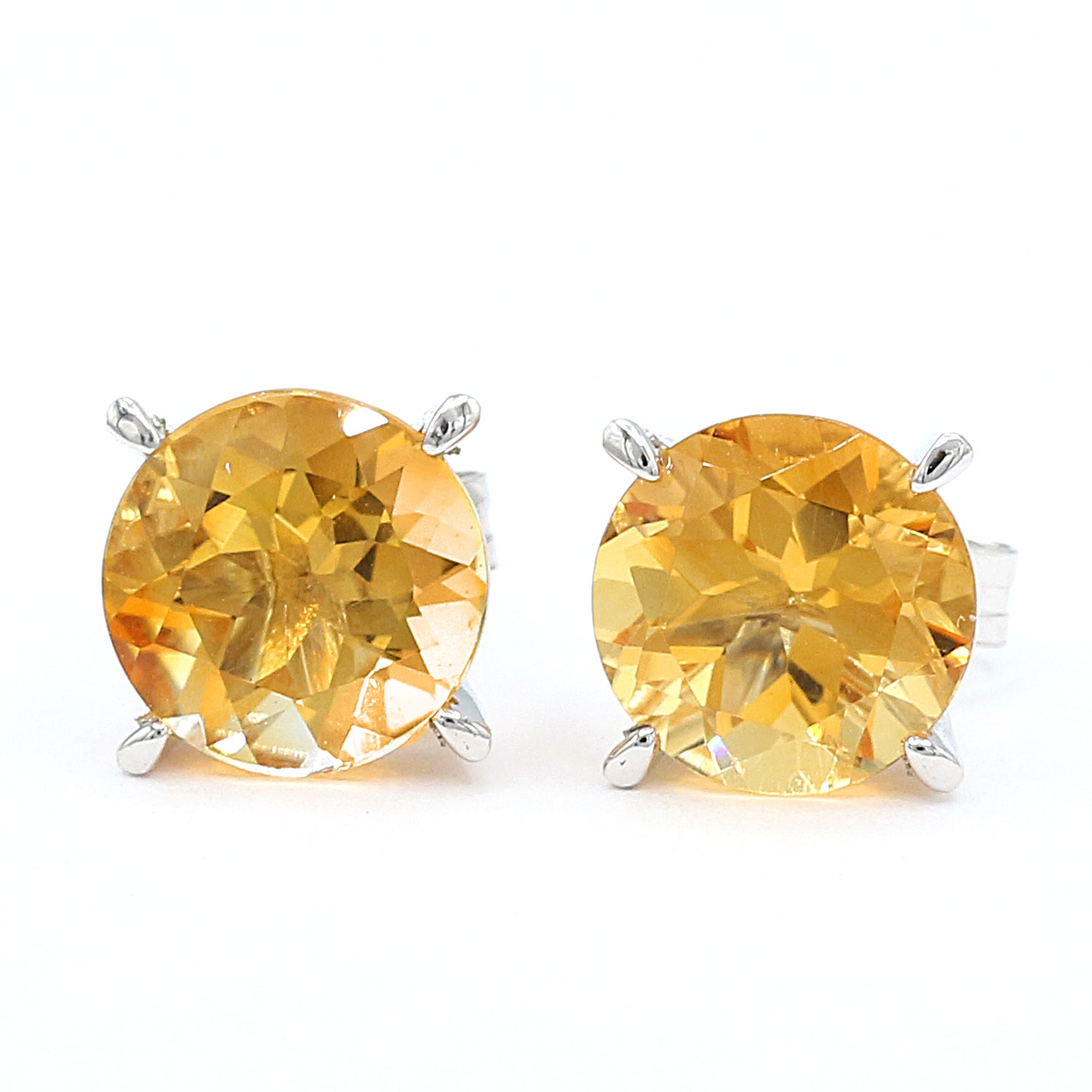 Gems en Vogue Choice of Round Gemstones Stud Earrings