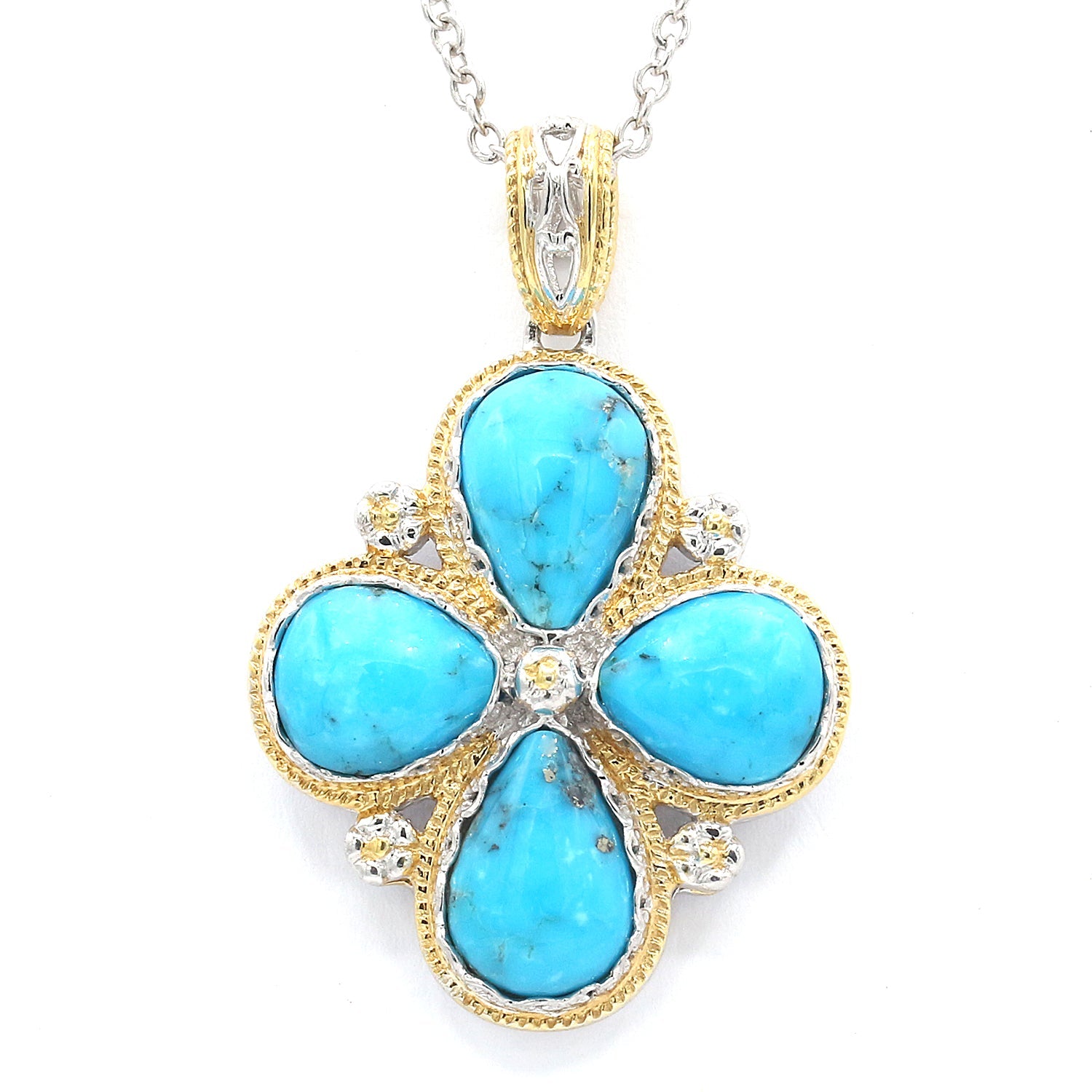 Buy The Turquoise Stone Flower Pendant Necklace