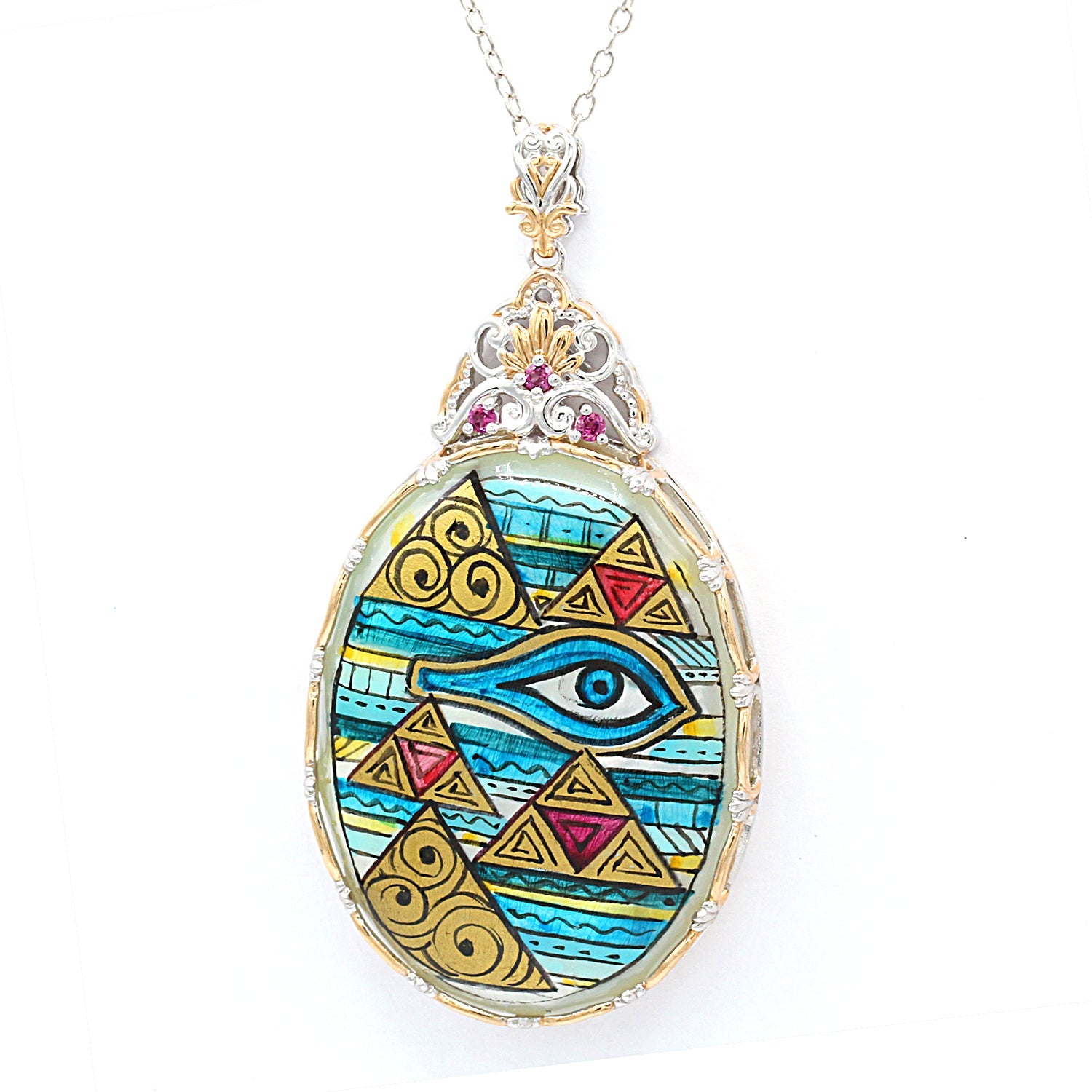 One deals eye pendant