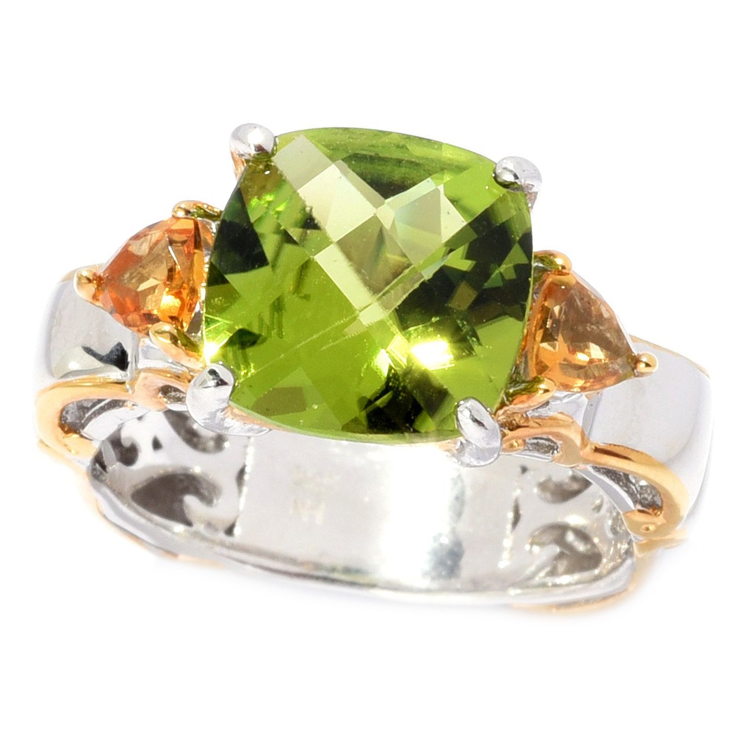 Green shop citrine ring