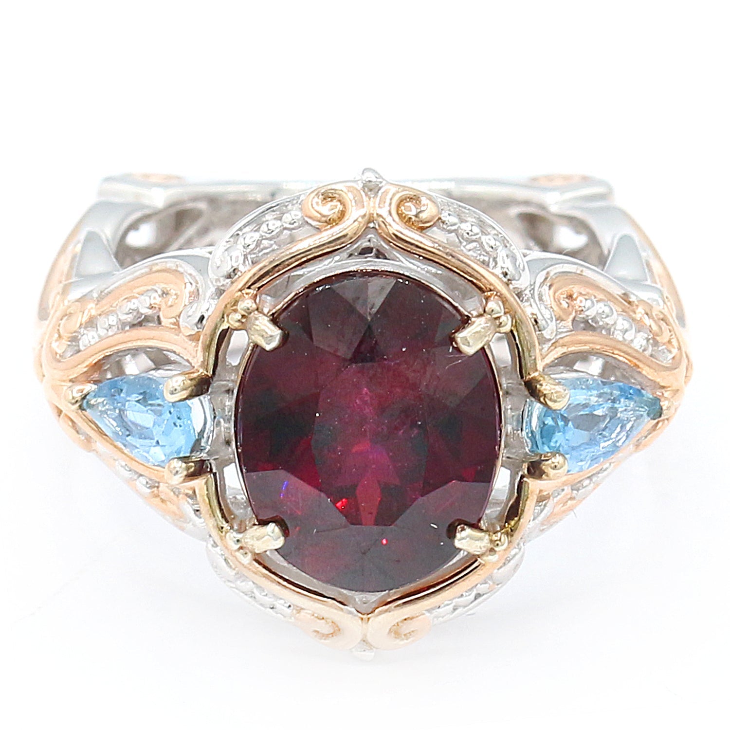 Garnet and topaz on sale ring