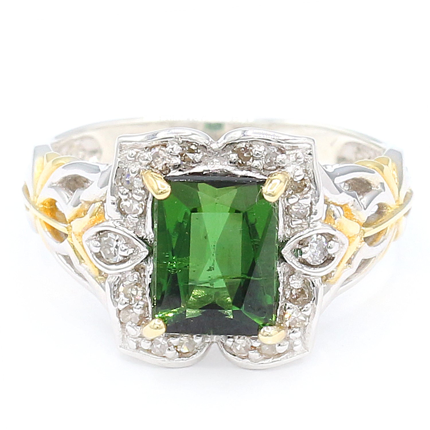 Chrome diopside hot sale solitaire ring