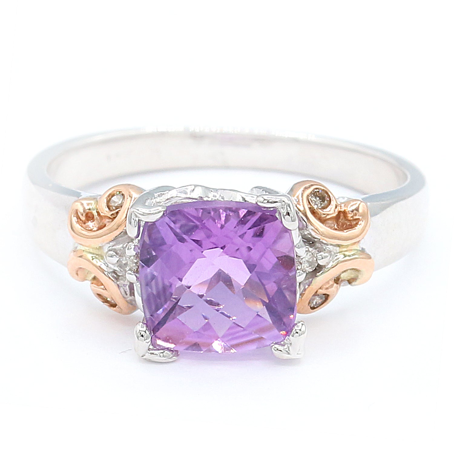 Rose de france hot sale amethyst engagement ring