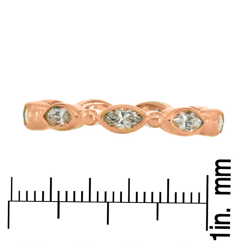 Signity Sterling Silver Choice of Shape Cubic Zirconia Eternity Band Ring