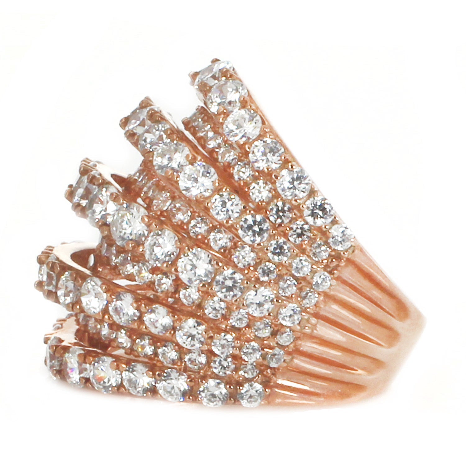 Signity Sterling Silver Star Cubic Zirconia Ring - CANNOT BE RESIZED.