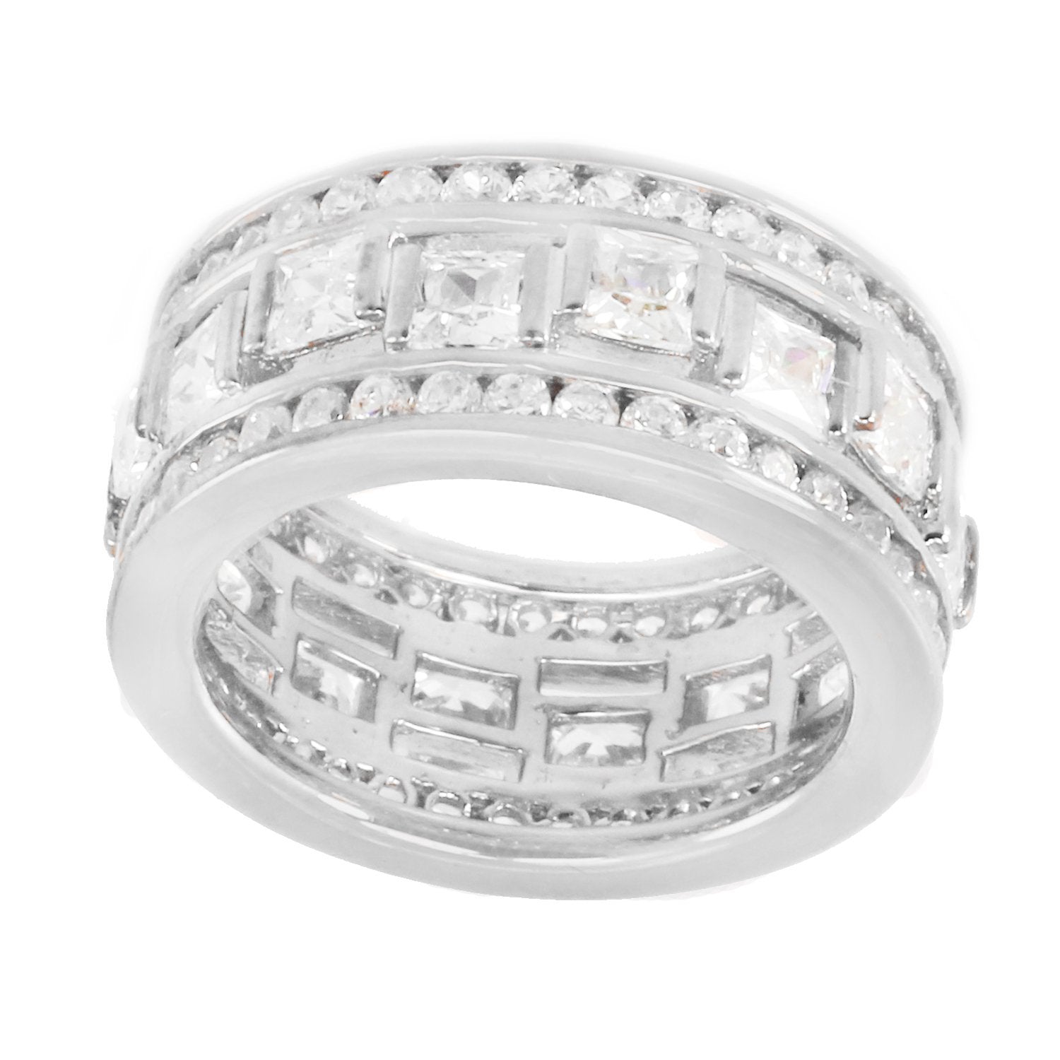 Princess cut eternity band cubic deals zirconia