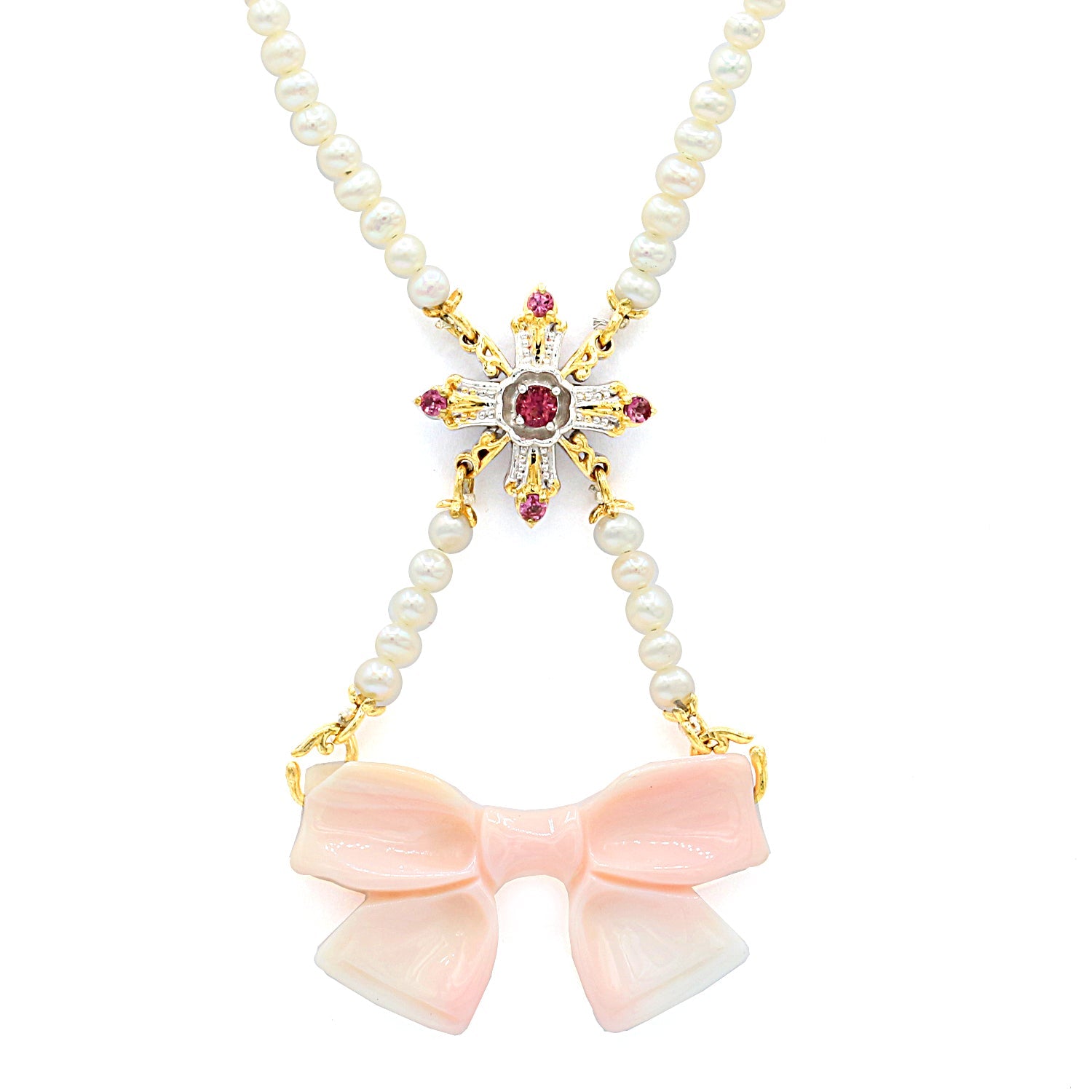 Pink Bow Necklace