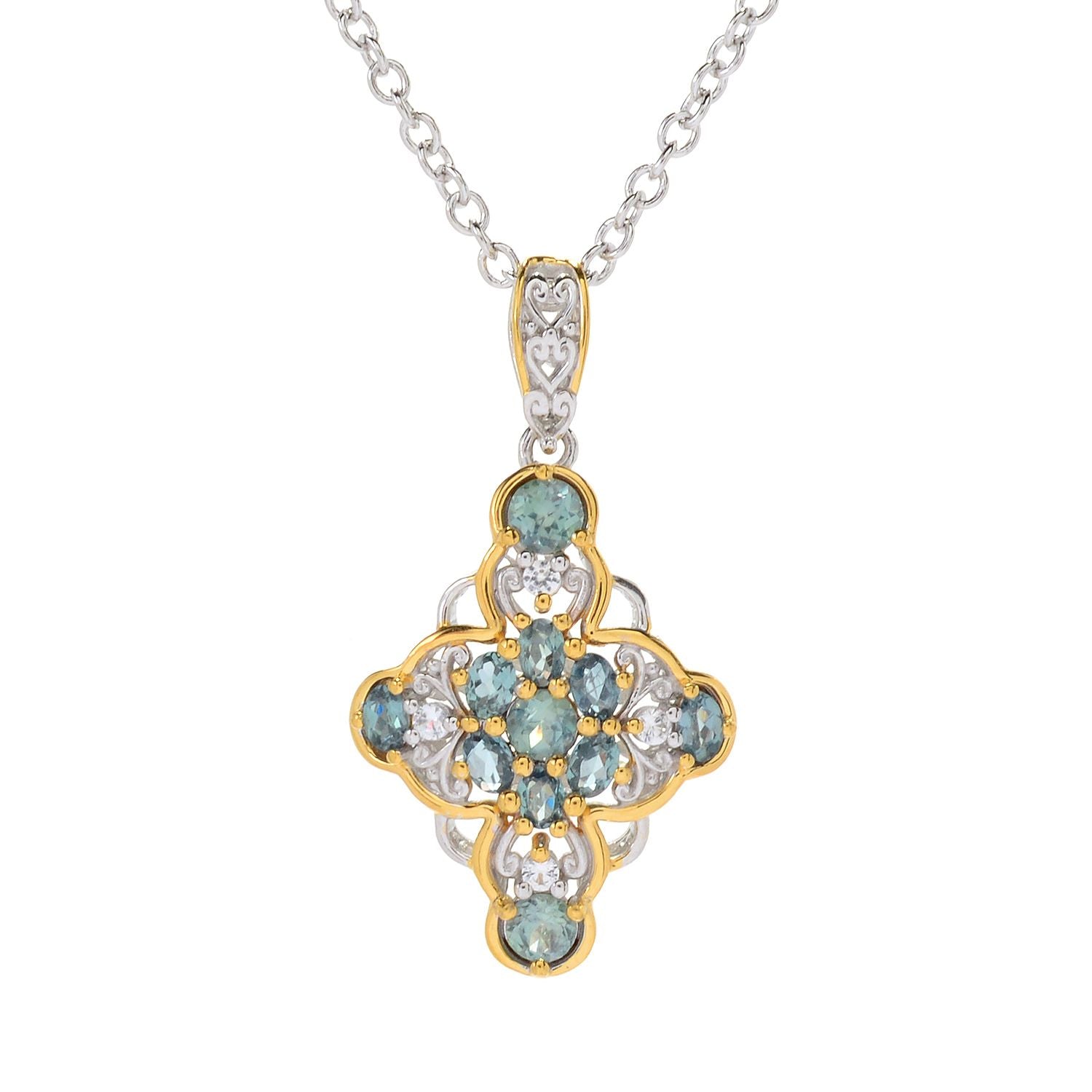 Gems en Vogue Alexandrite & White Zircon Pendant