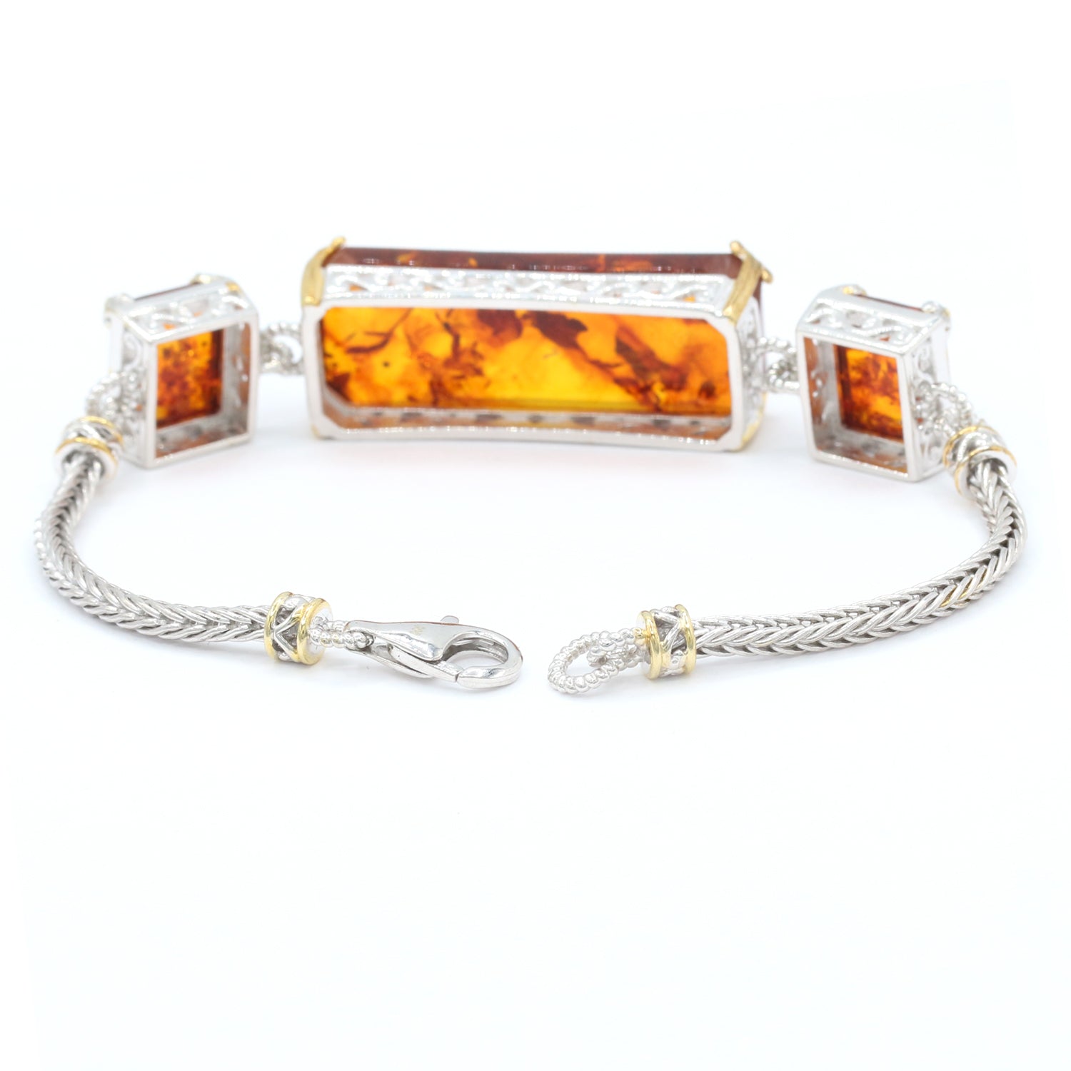 Gems en Vogue Amber Link Bracelet