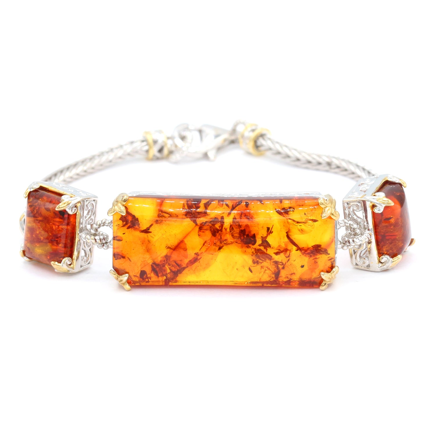 Gems en Vogue Amber Link Bracelet