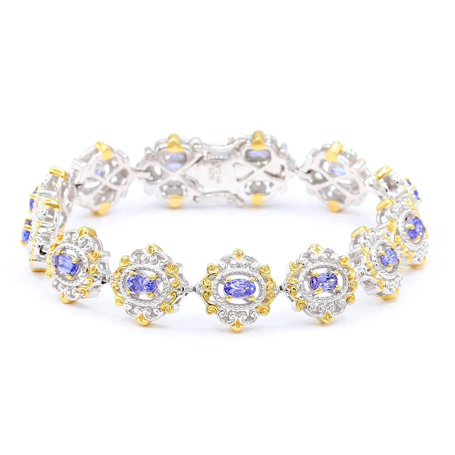 Gems en Vogue 3.25ctw Tanzanite Tennis Bracelet