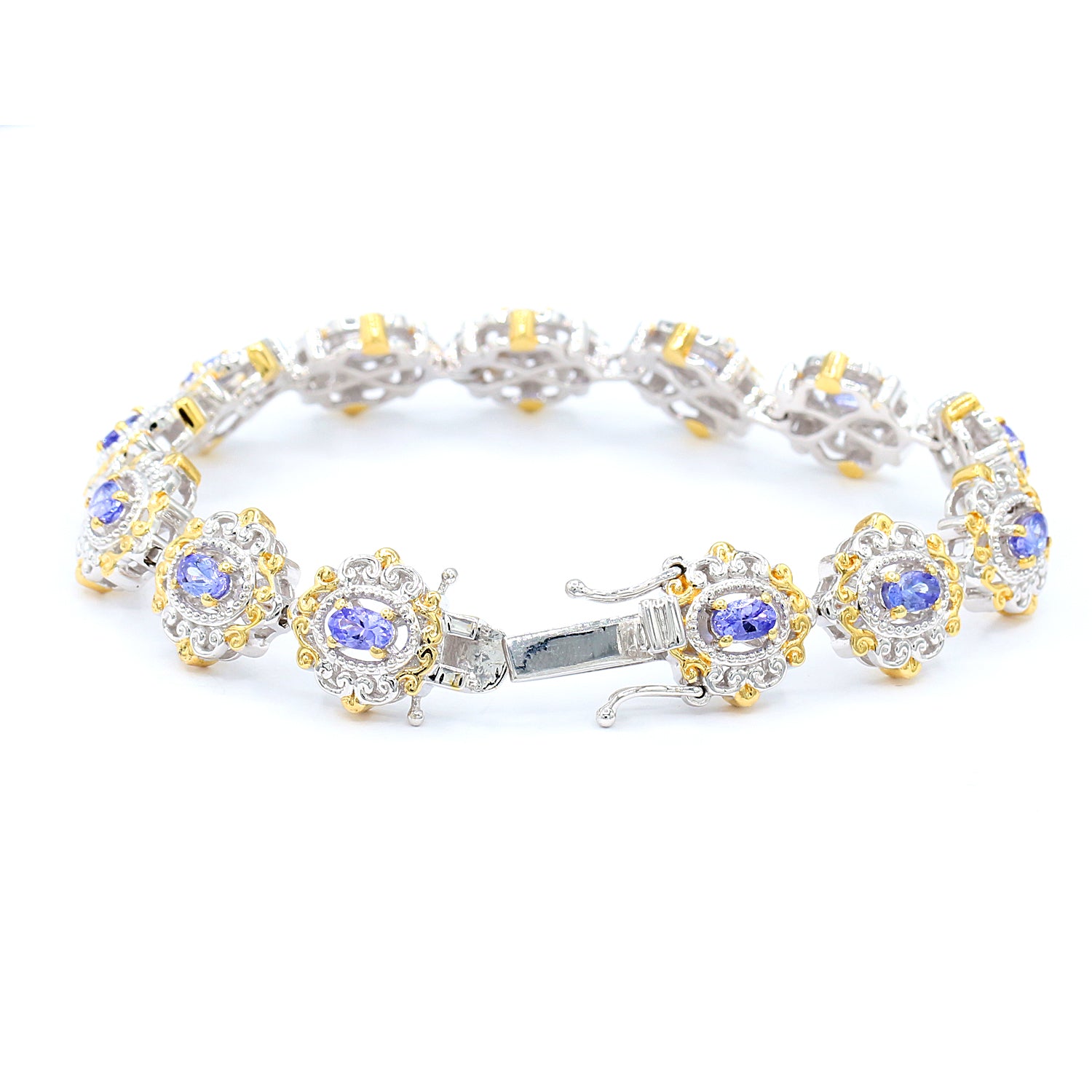 Gems en Vogue 3.25ctw Tanzanite Tennis Bracelet