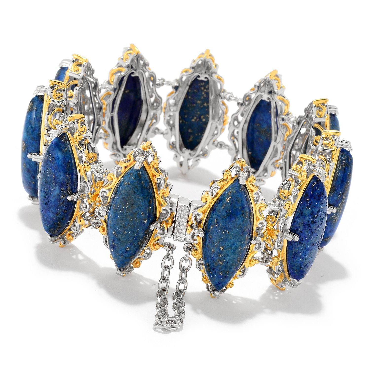 Gems en Vogue 24K Palladium Silver Lapis Tennis Bracelet