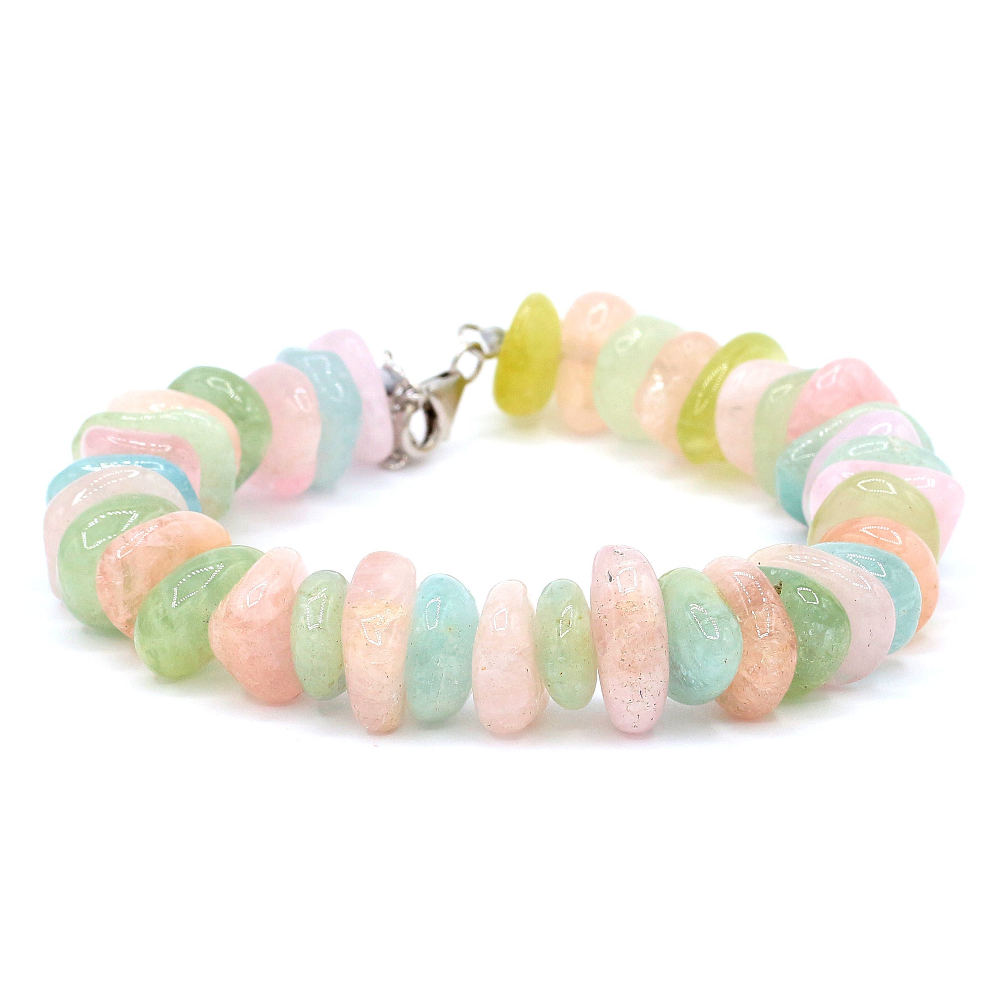 Gems en Vogue Multi Color Beryl Bead Bracelet