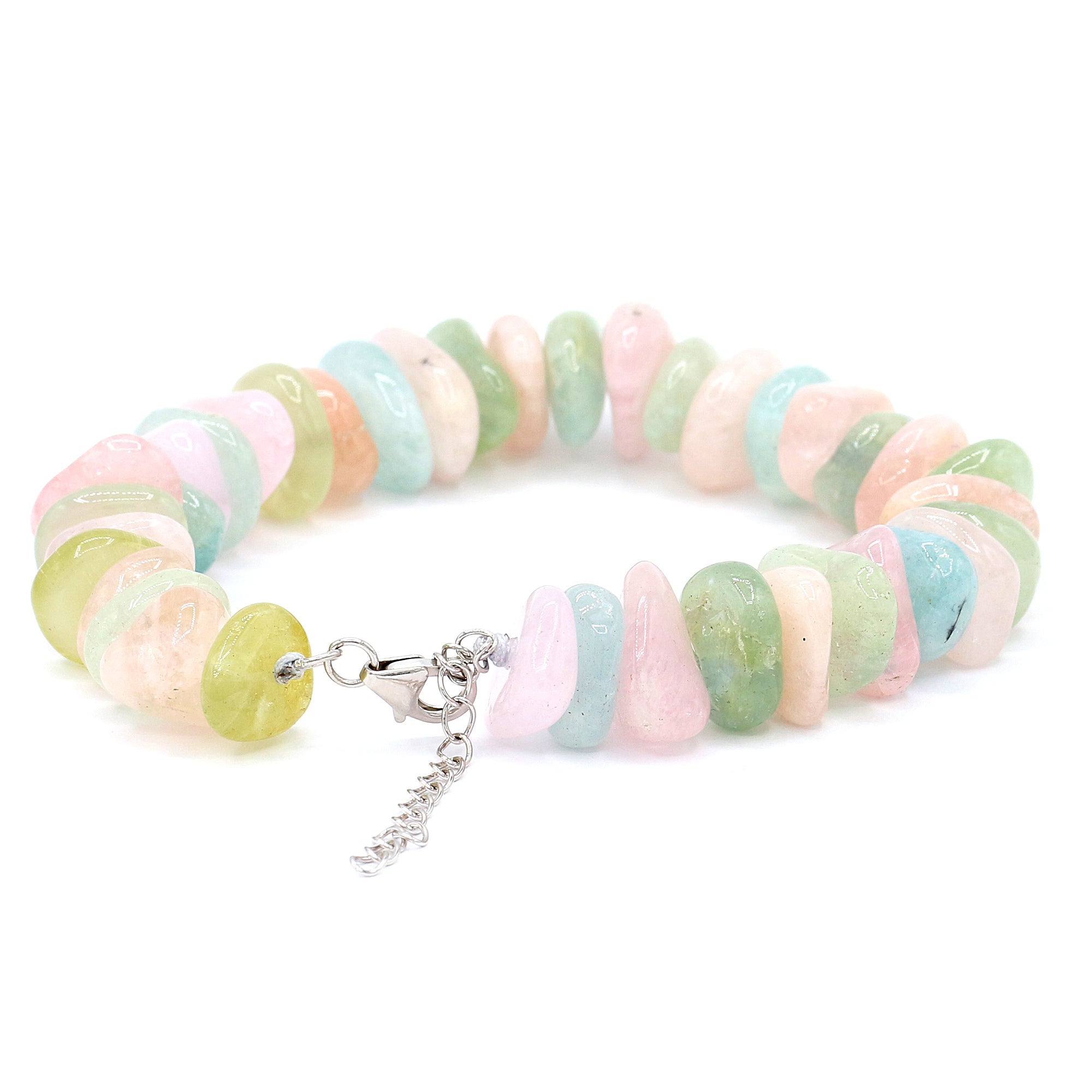 Gems en Vogue Multi Color Beryl Bead Bracelet