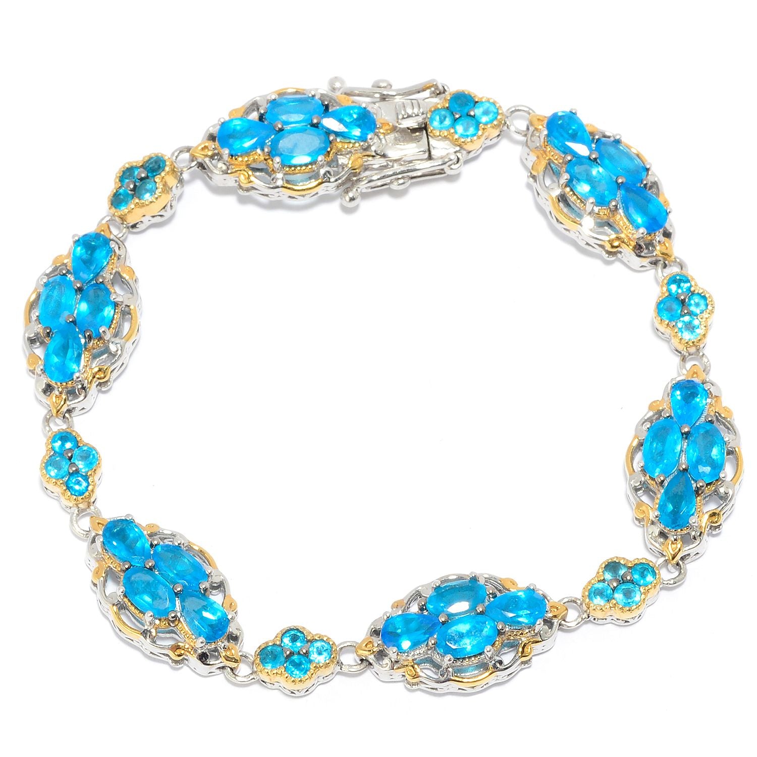 Gems en Vogue 6.48ctw Neon Apatite Bracelet